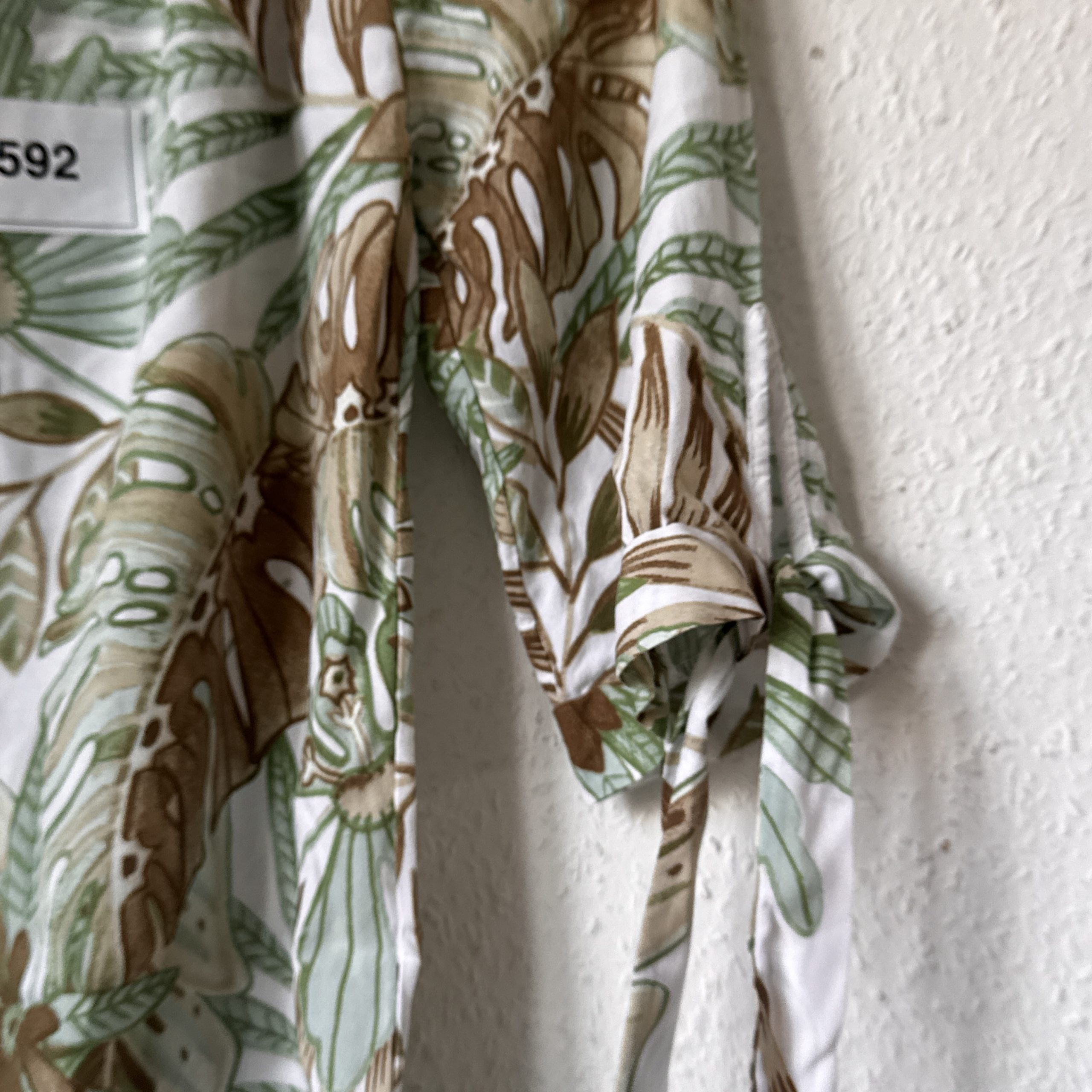 Haily's Green & Brown Leaf Print Blouse XS 2592 image 10