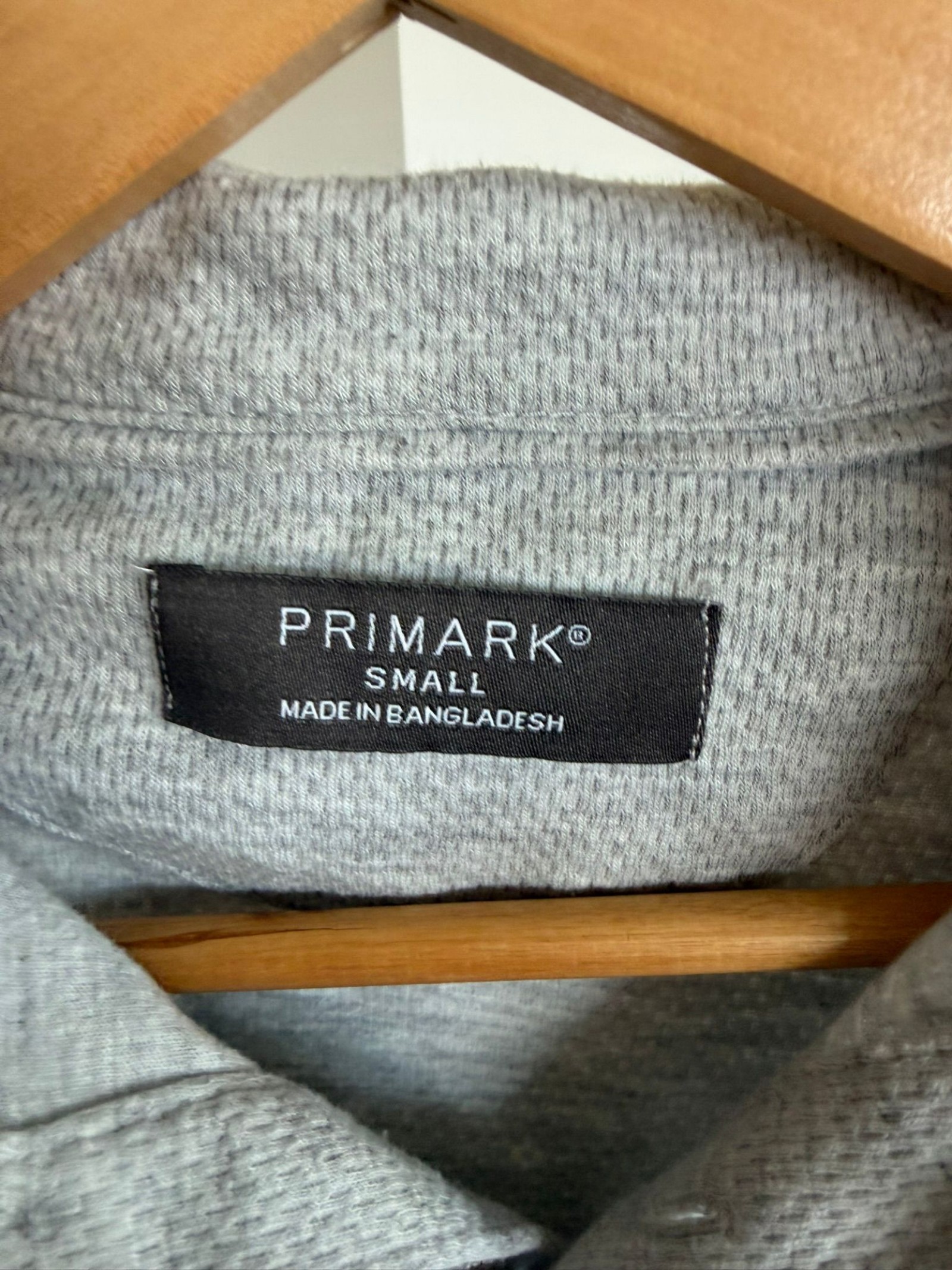 Primark Grey Long Sleeve Polo Shirt Small image 2