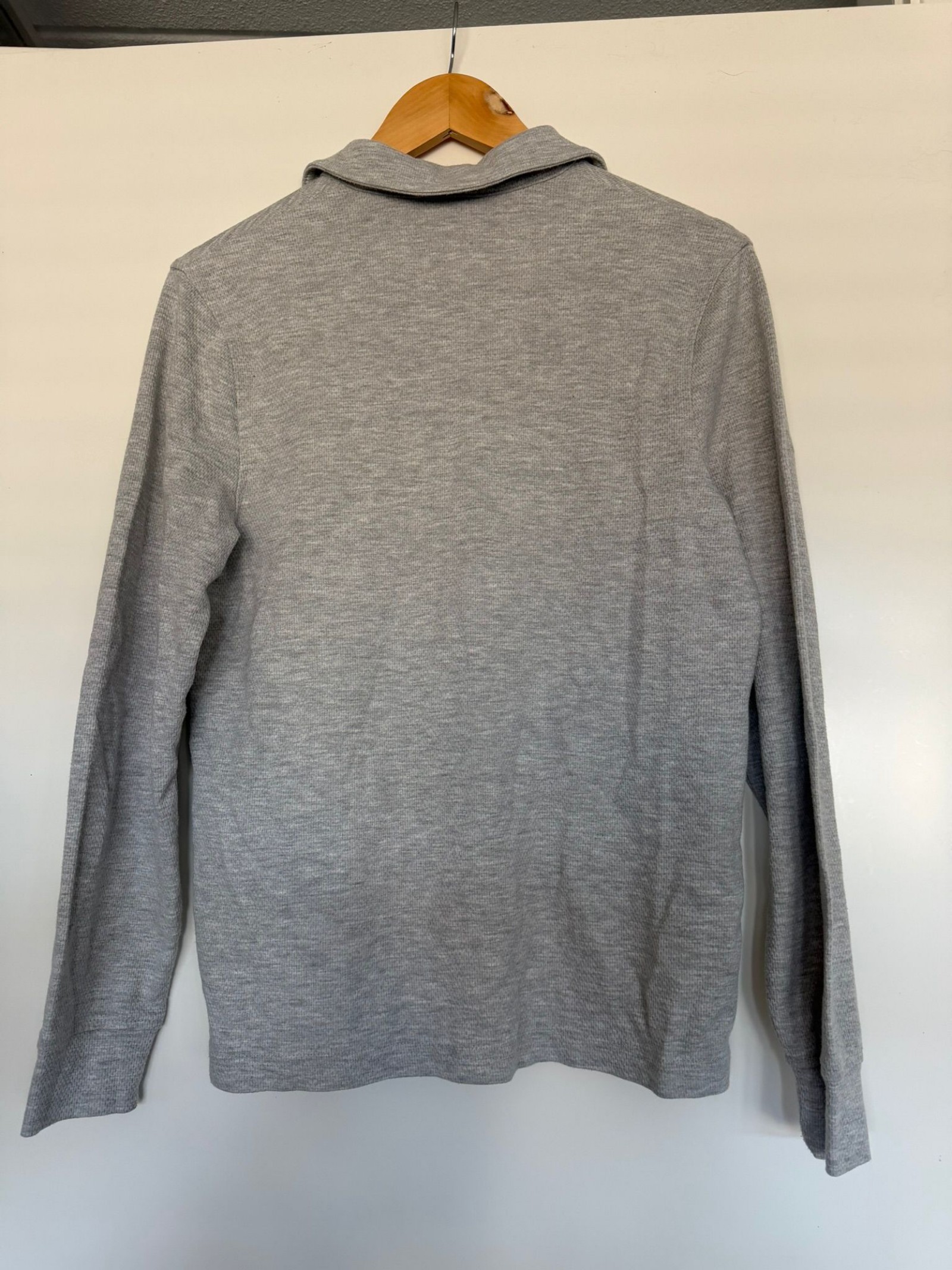 Primark Grey Long Sleeve Polo Shirt Small image 3