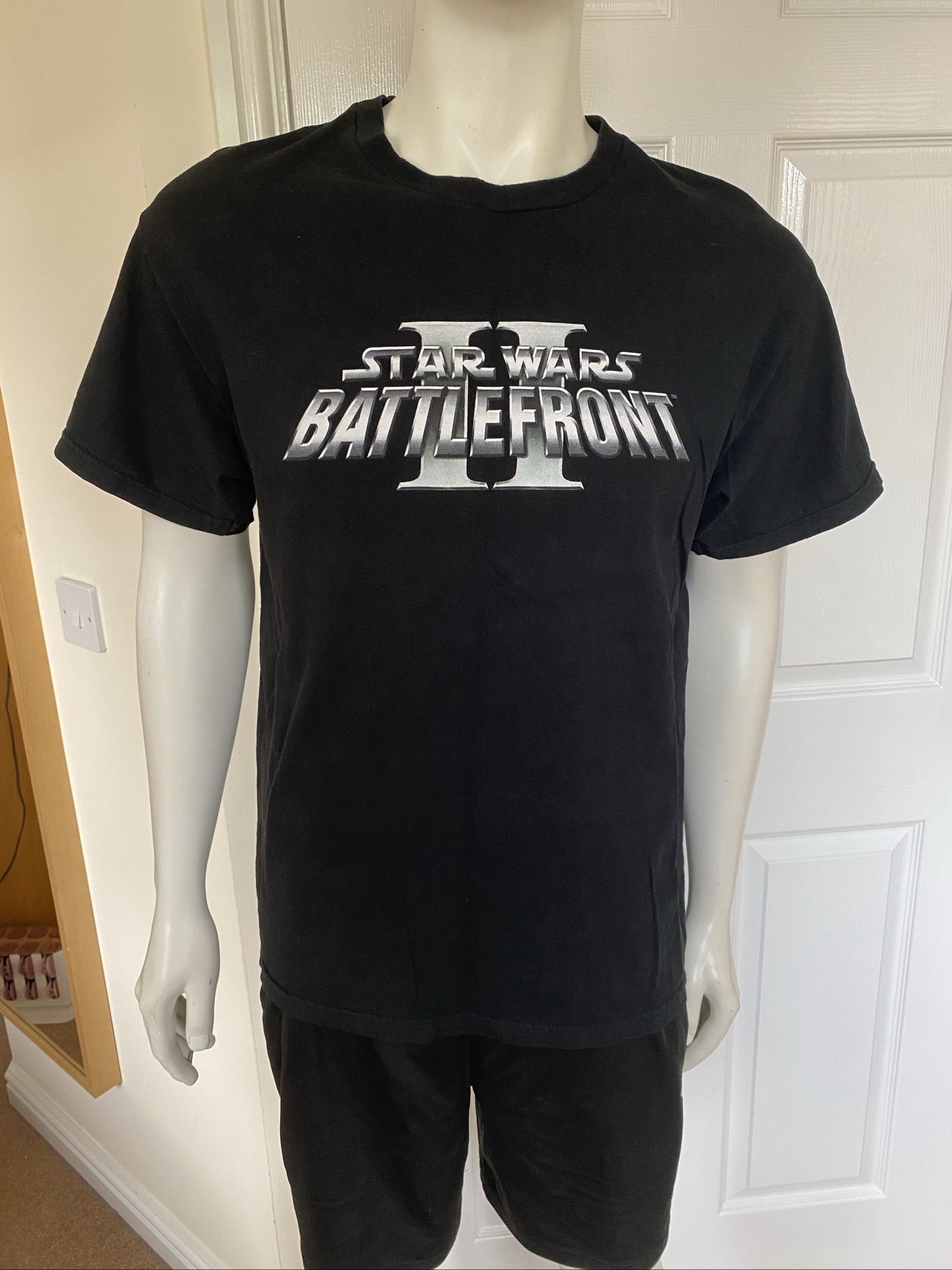 Star Wars Battlefront II Logo Black T-Shirt - Size Large