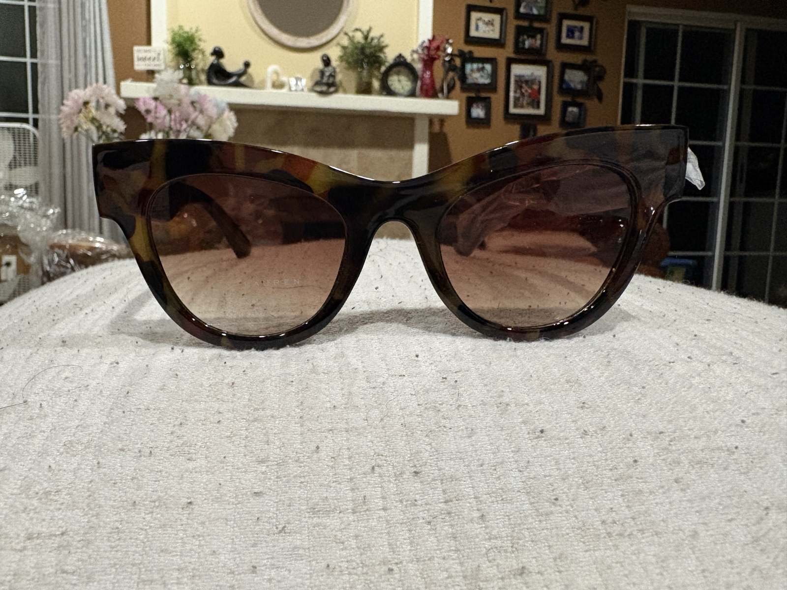 Lauren Conrad Brown Tortoiseshell Cat Eye Sunglasses One Size