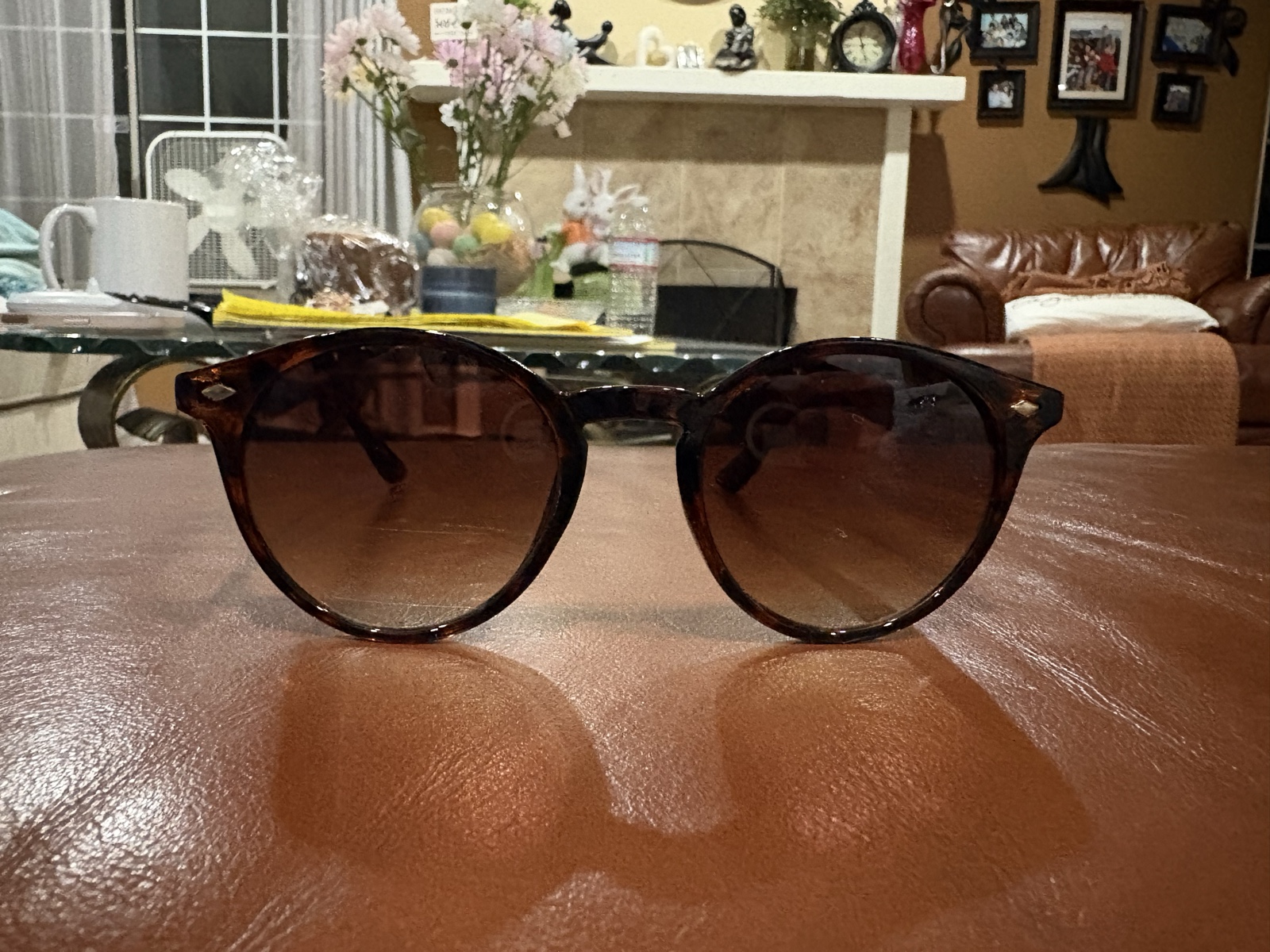 Lauren Conrad Brown Tortoise Round Sunglasses 100% UV Protection