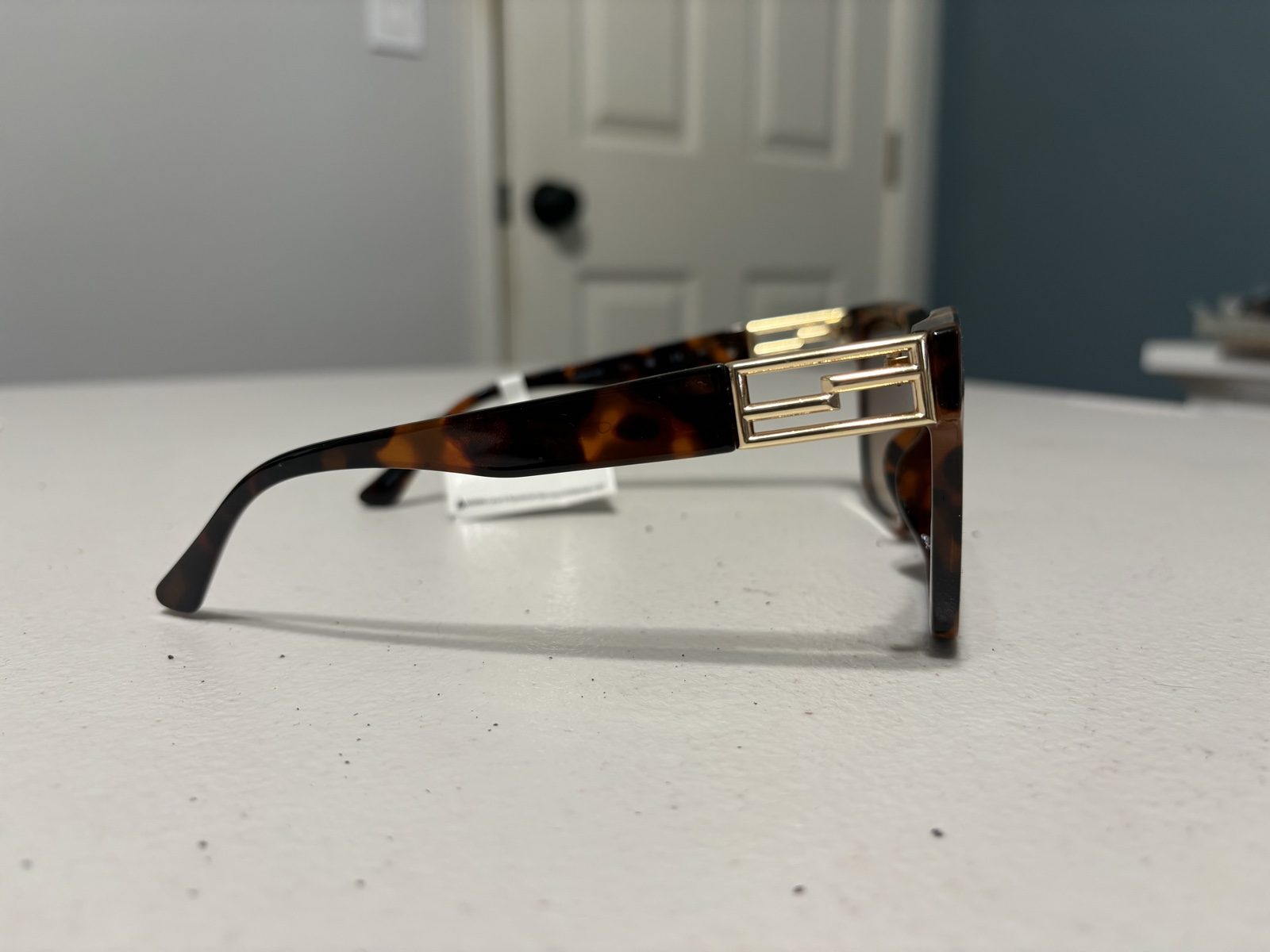 Sung Jack Brown Tortoiseshell Square Sunglasses with UV Protection image 2