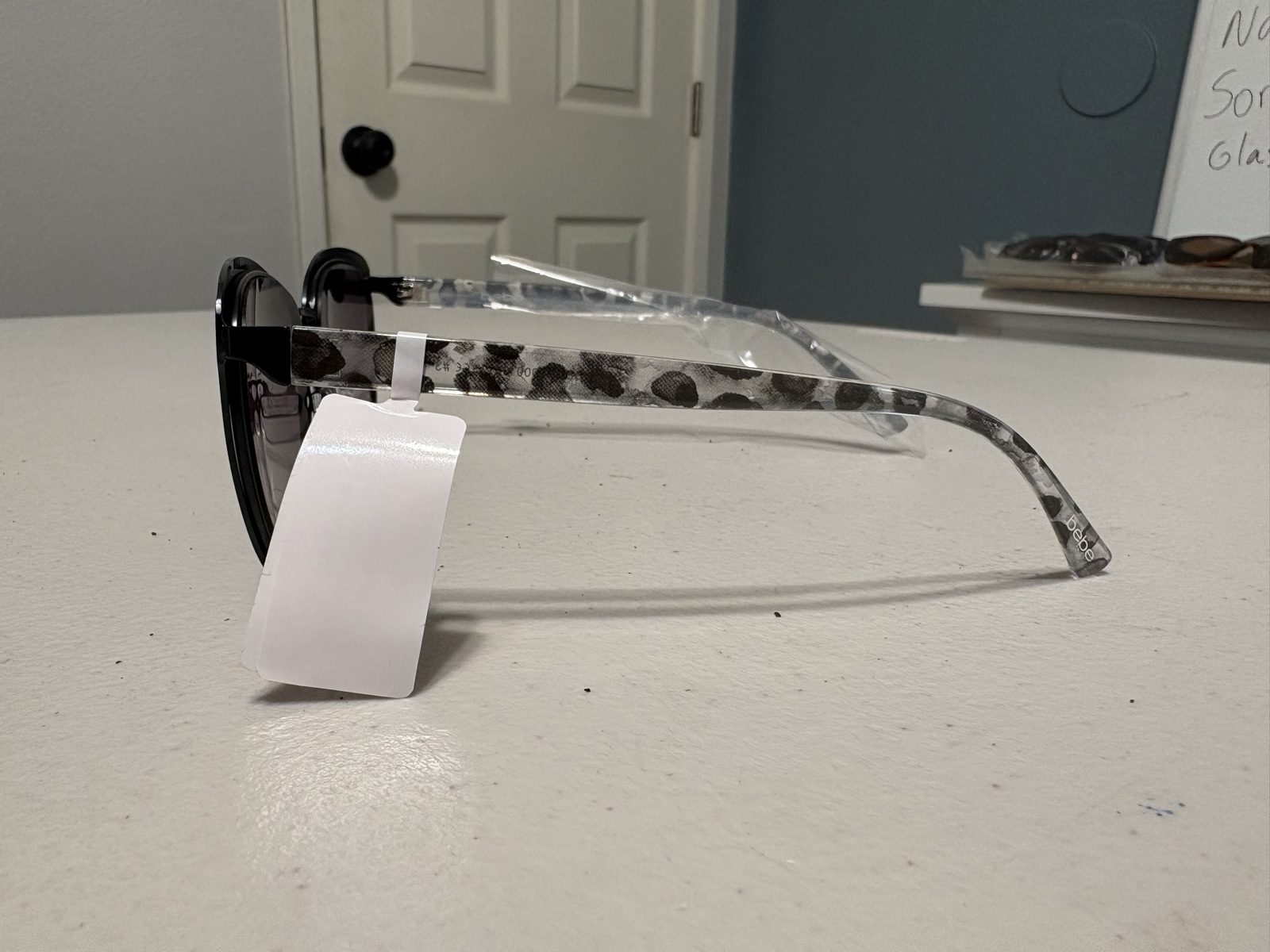 Bebe Black & Grey Leopard Print Sunglasses 100% UV Protection image 2