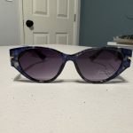 Sean John Blue Tortoise Cat Eye Sunglasses with Gradient Lenses