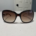 D&G Tortoiseshell Oversized Sunglasses Brown Gradient Lenses