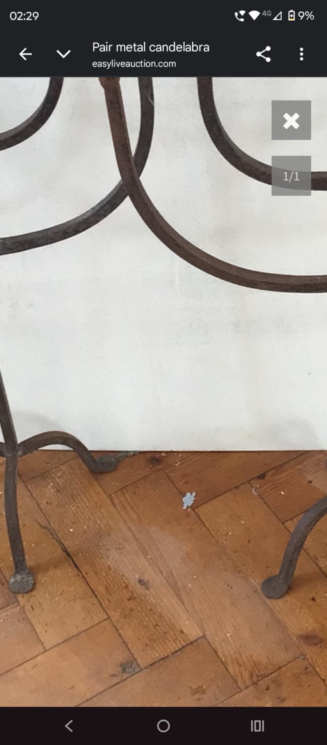 Pair Rusted Metal Candelabra Unisex Other