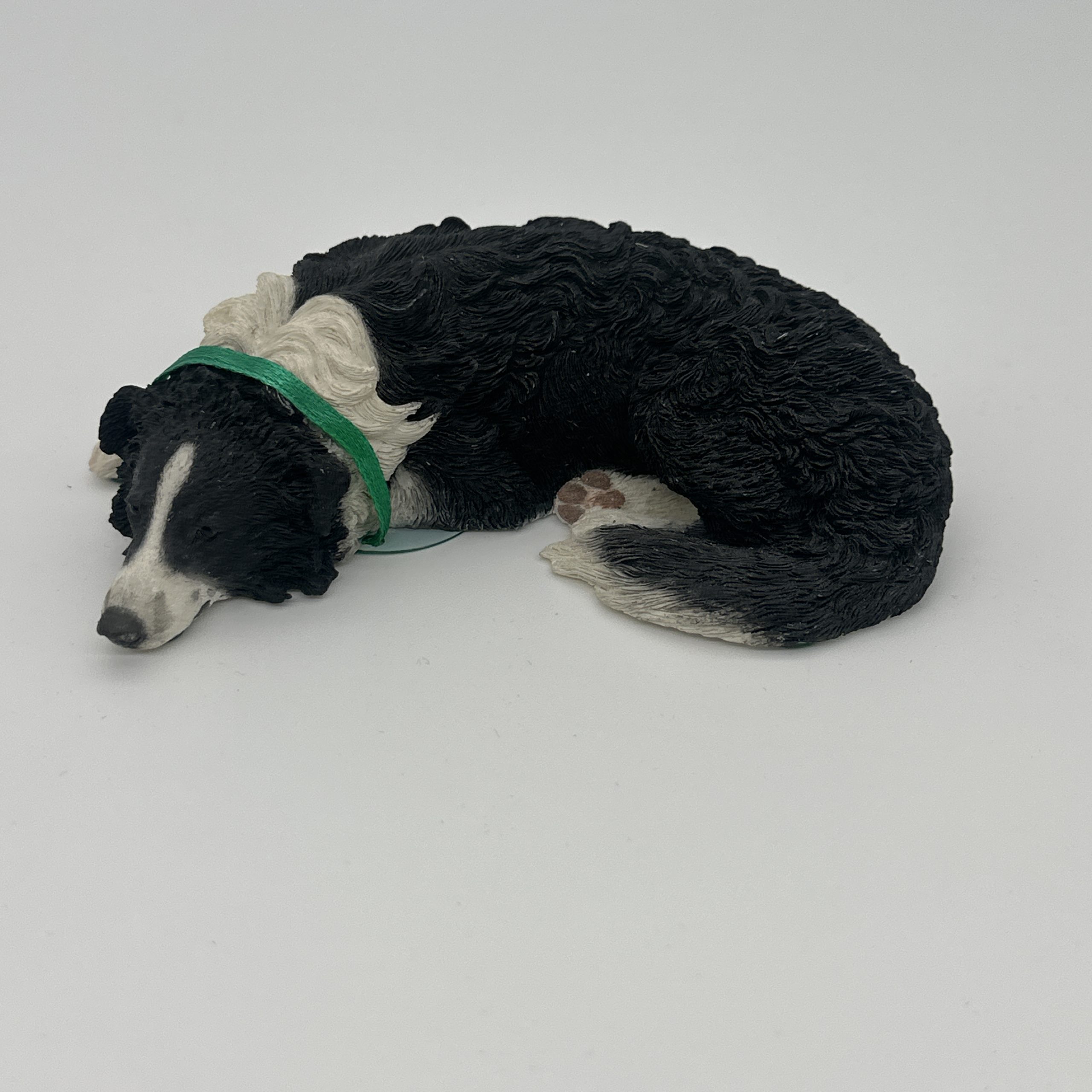 Ganny Artists Black & White Sleeping Border Collie Figurine image 2