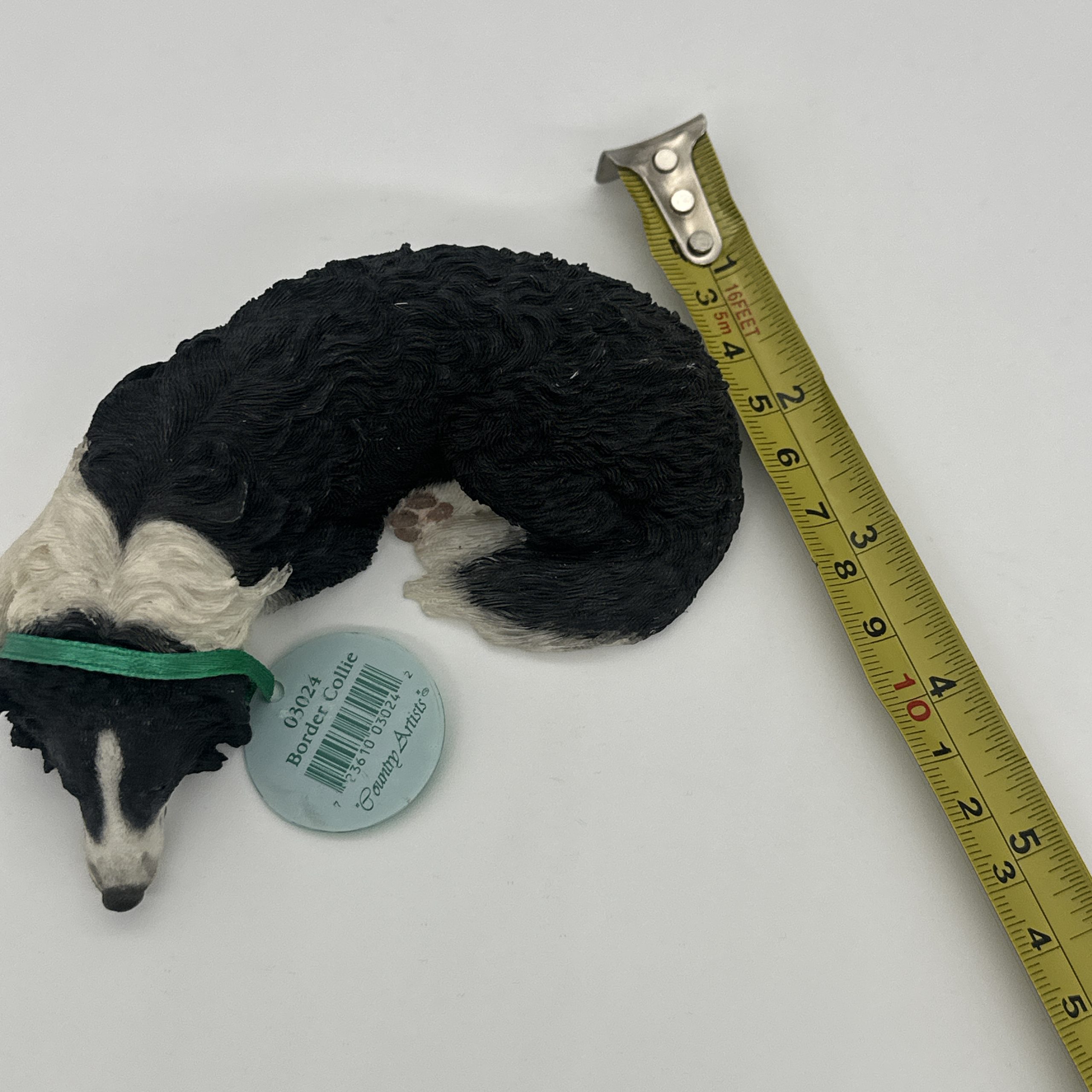 Ganny Artists Black & White Sleeping Border Collie Figurine image 7
