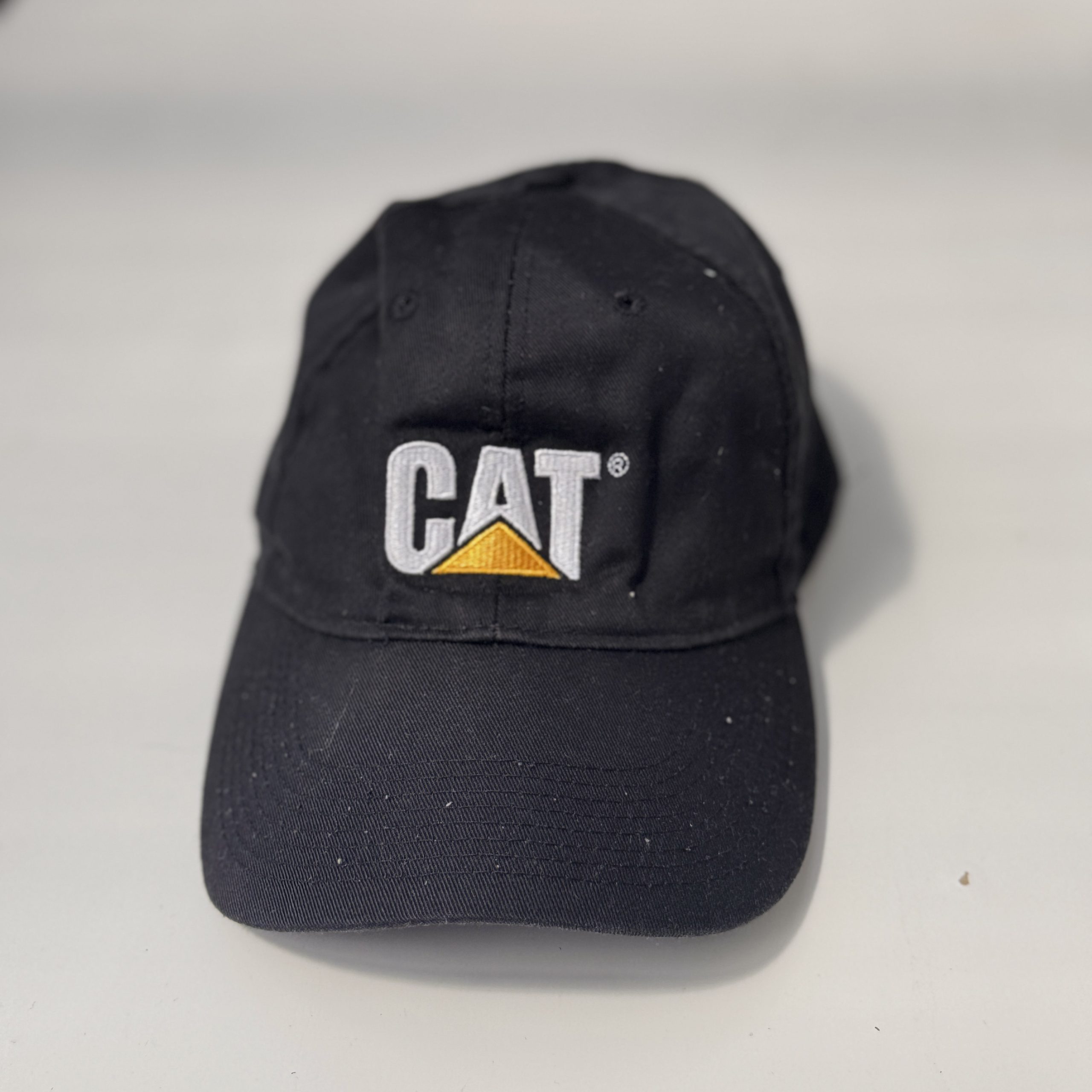 CAT Black Logo Embroidered Baseball Cap One Size AB9