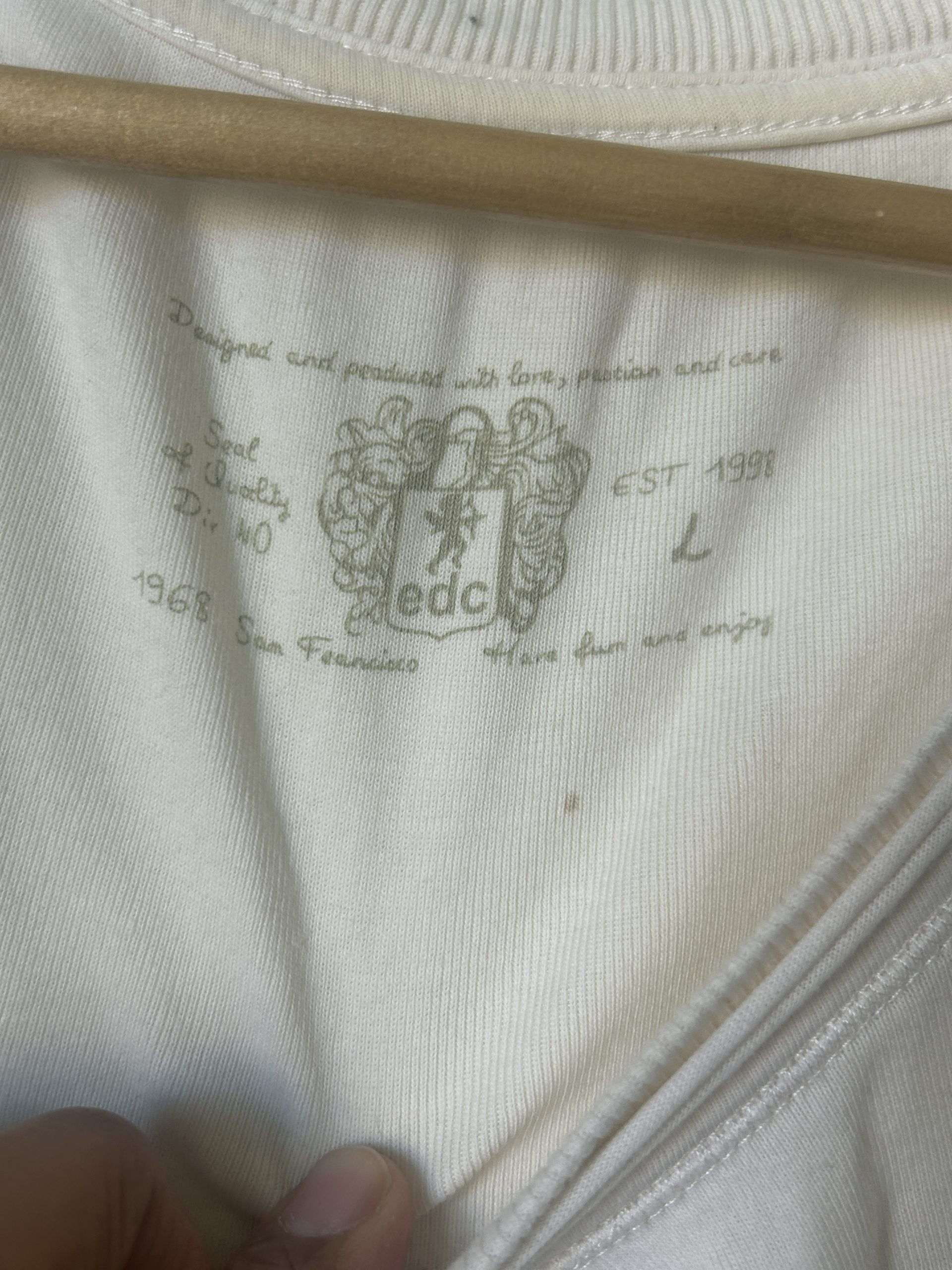 edc by Esprit White Long Sleeve Top Size 7 Soft Cotton 2135 image 4