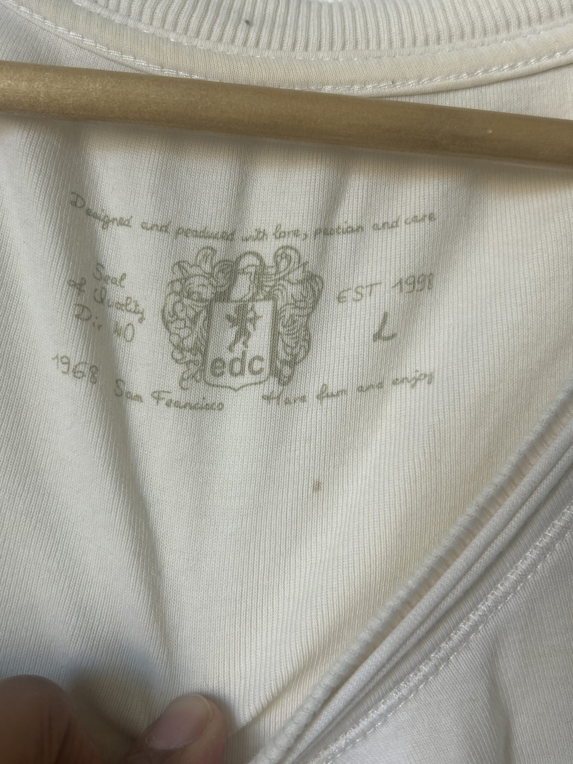 edc by Esprit White Long Sleeve Top Size 7 Soft Cotton 2135 image 5