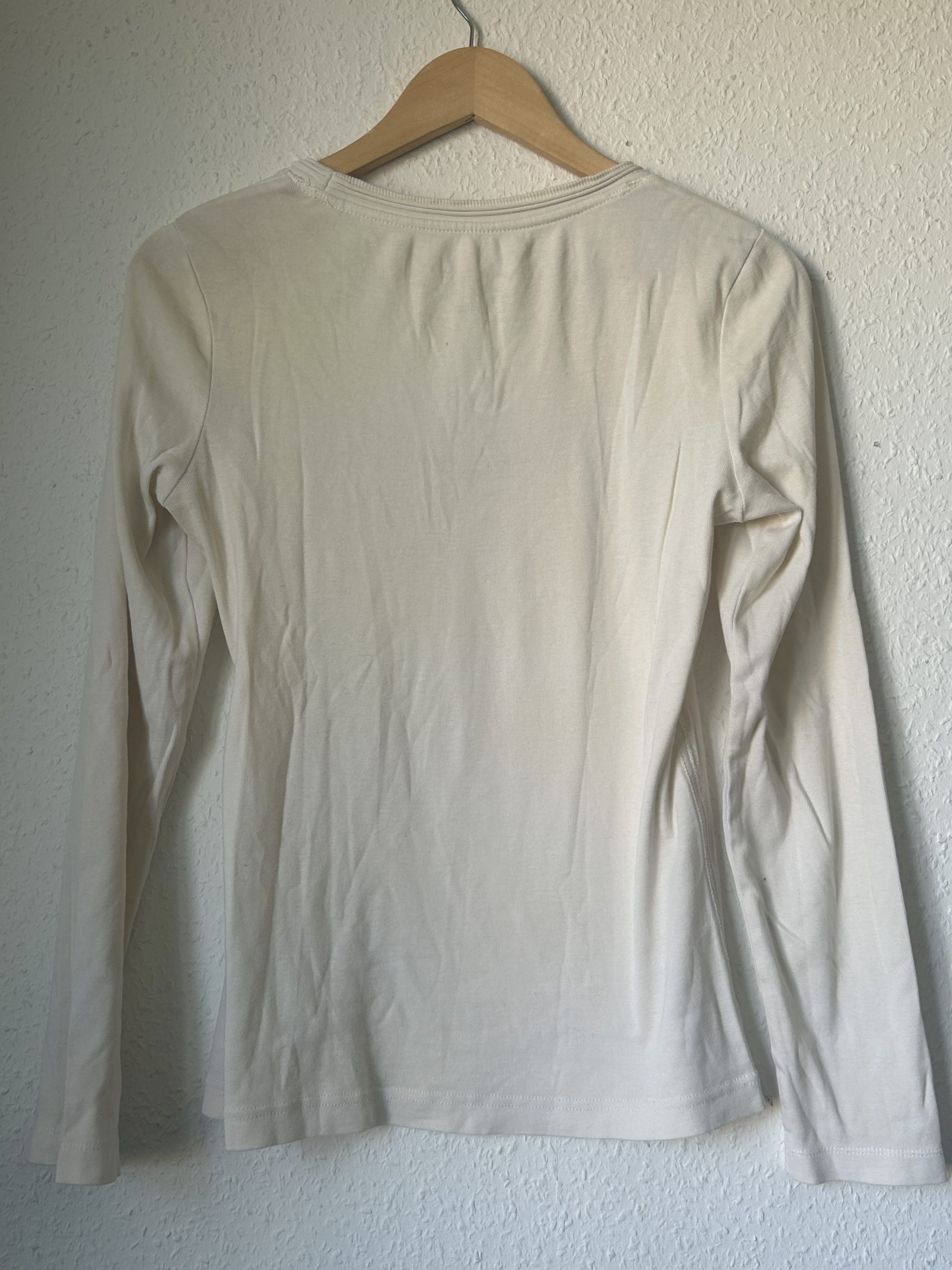 edc by Esprit White Long Sleeve Top Size 7 Soft Cotton 2135 image 6
