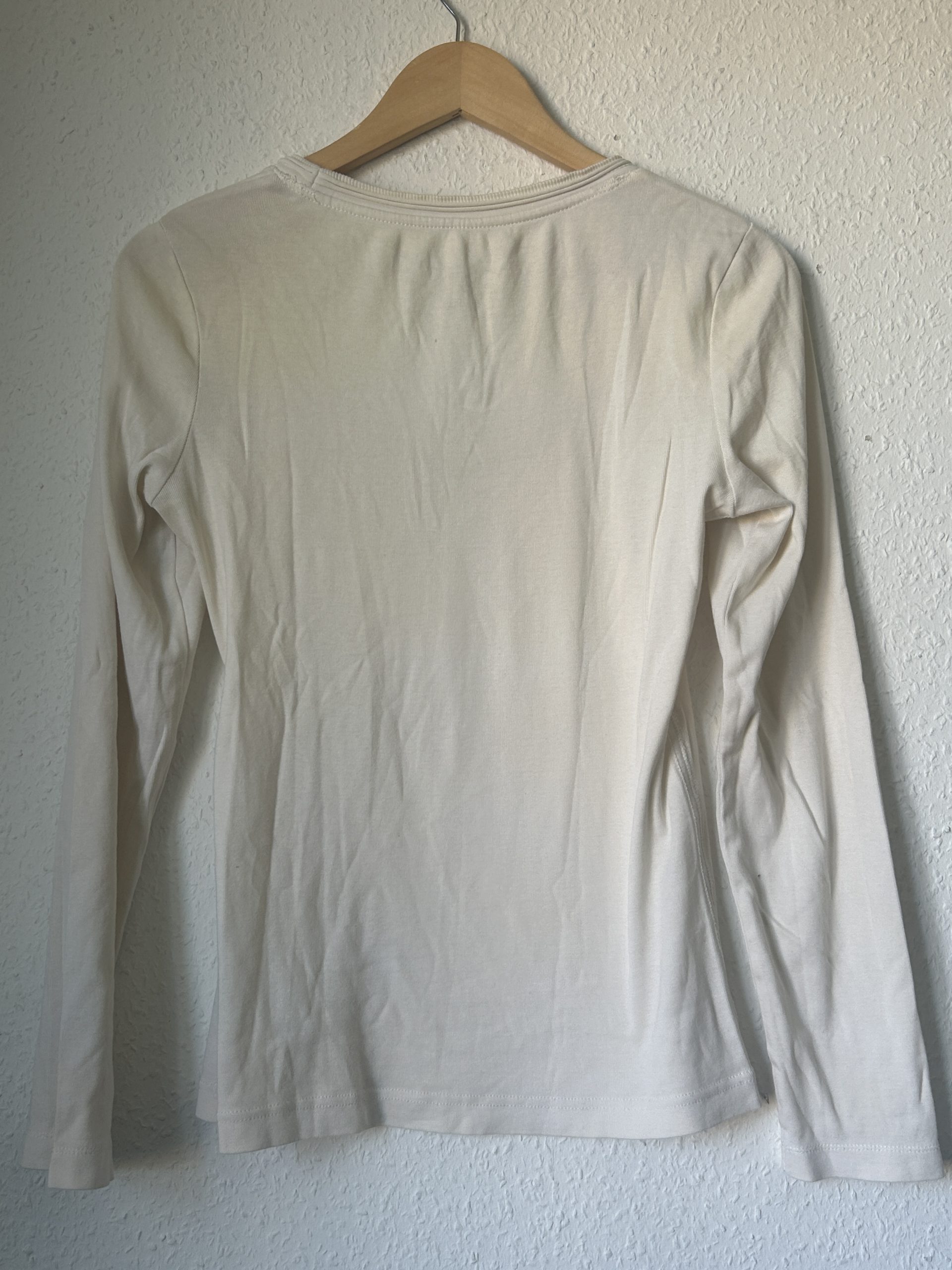 edc by Esprit White Long Sleeve Top Size 7 Soft Cotton 2135 image 7