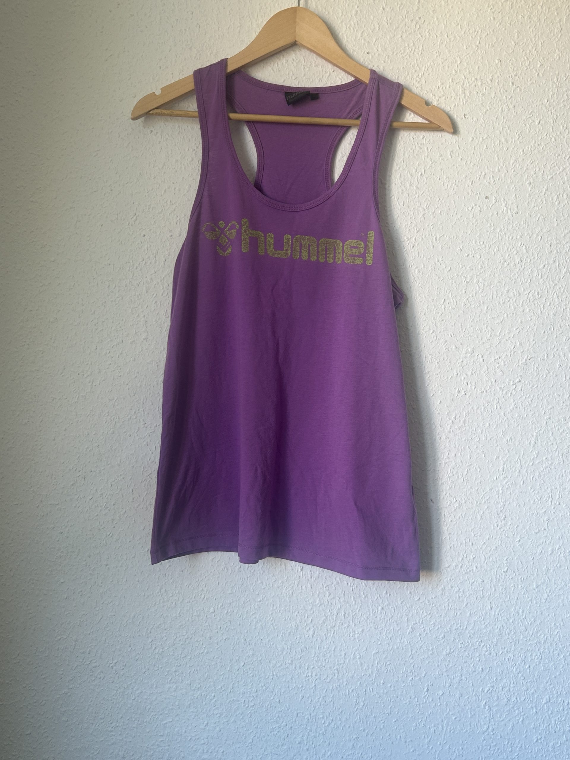 Hummel Purple Racerback Vest Top Large Logo Print 2121 image 2