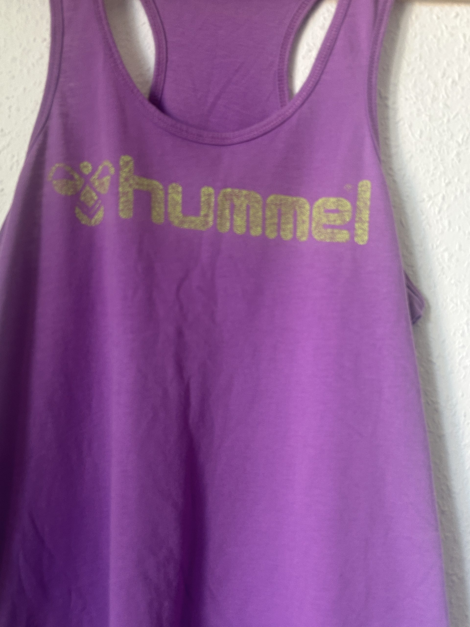 Hummel Purple Racerback Vest Top Large Logo Print 2121 image 3
