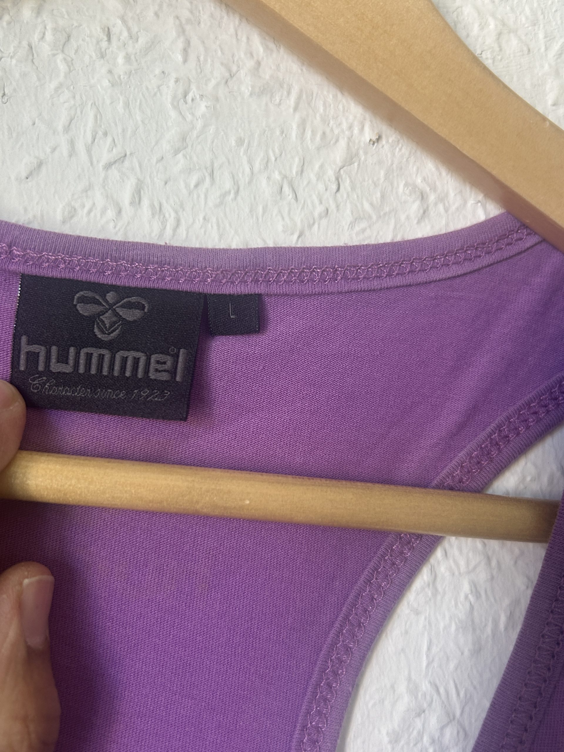 Hummel Purple Racerback Vest Top Large Logo Print 2121 image 4