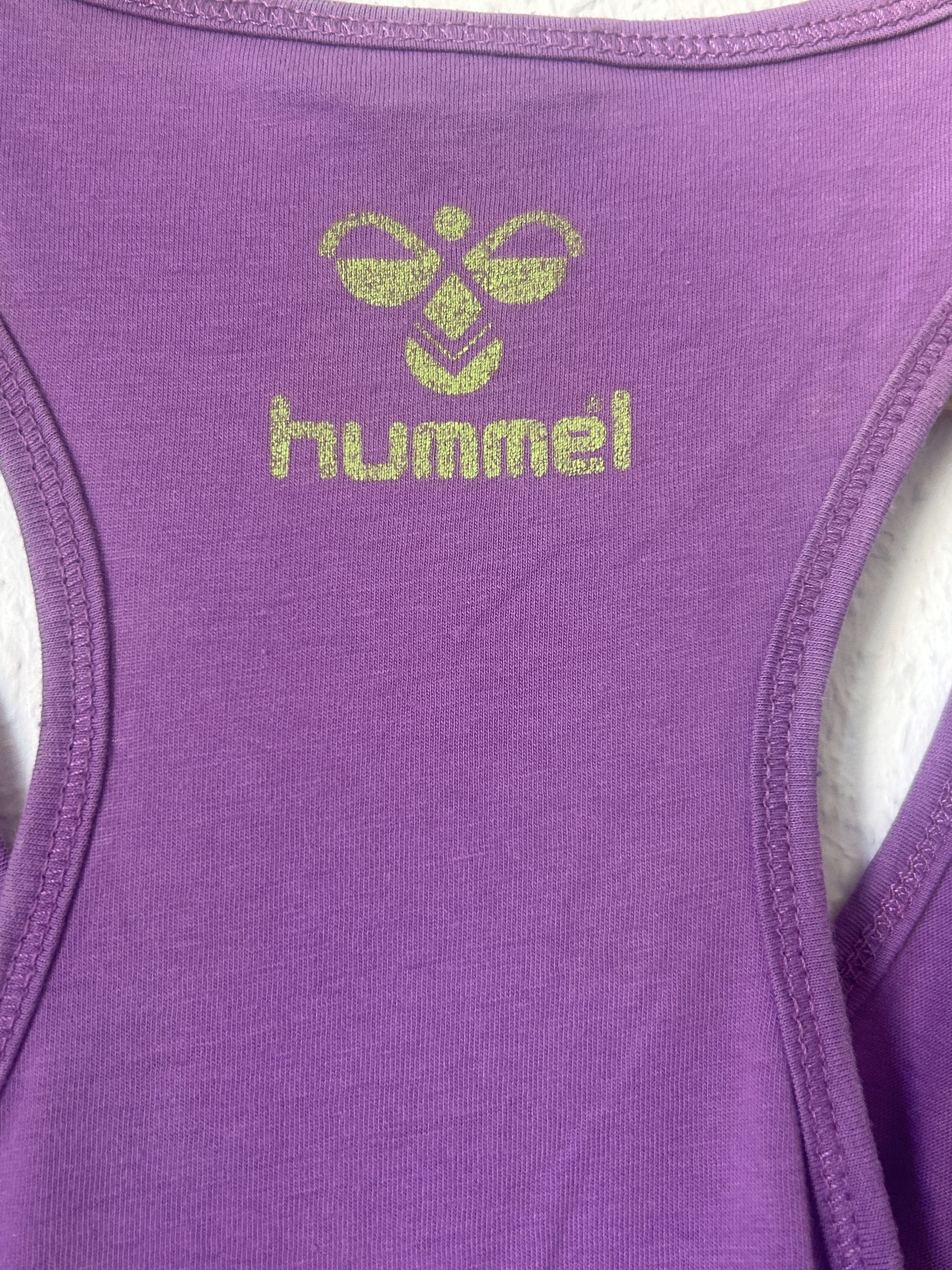 Hummel Purple Racerback Vest Top Large Logo Print 2121 image 5