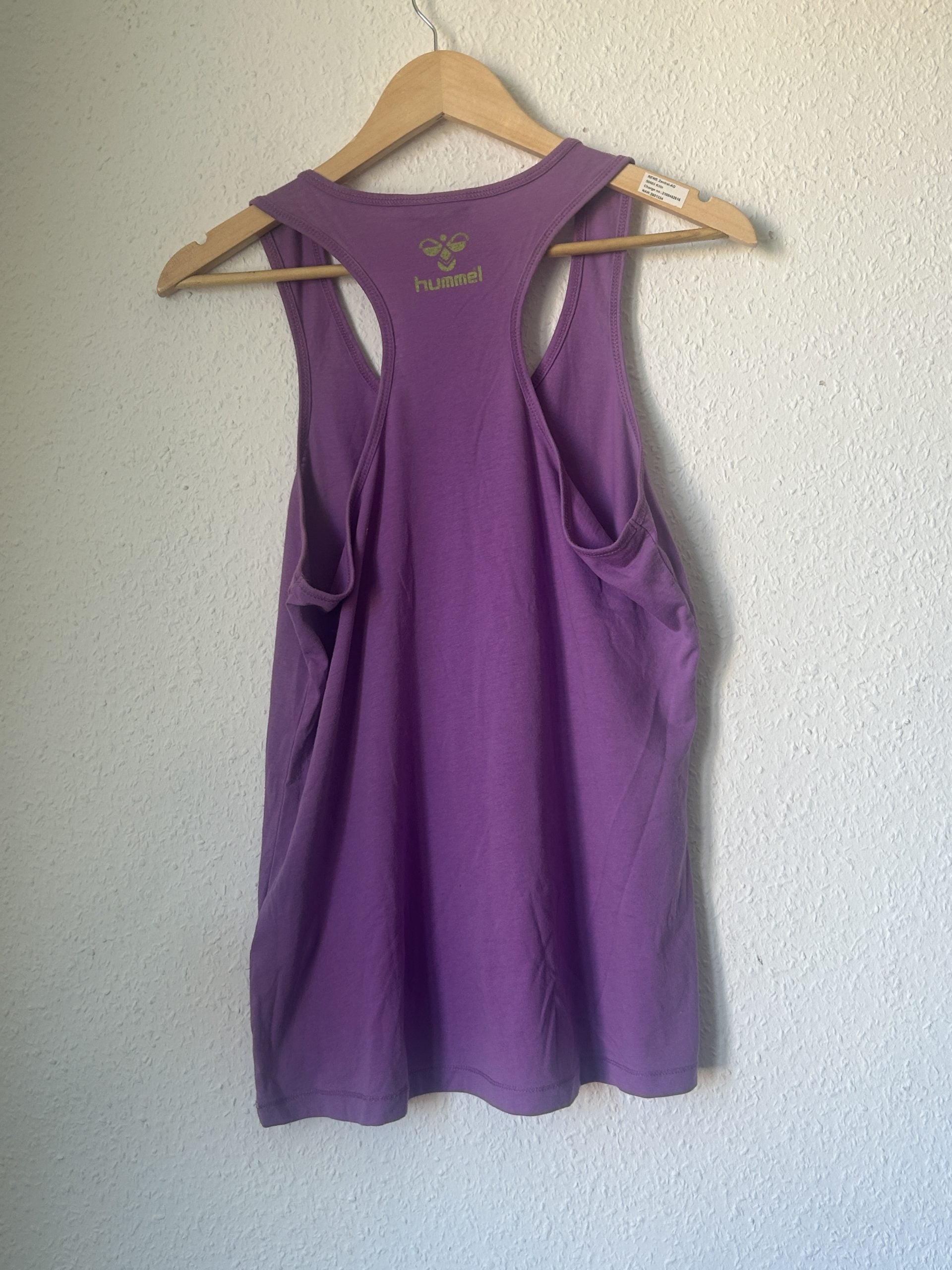 Hummel Purple Racerback Vest Top Large Logo Print 2121 image 6