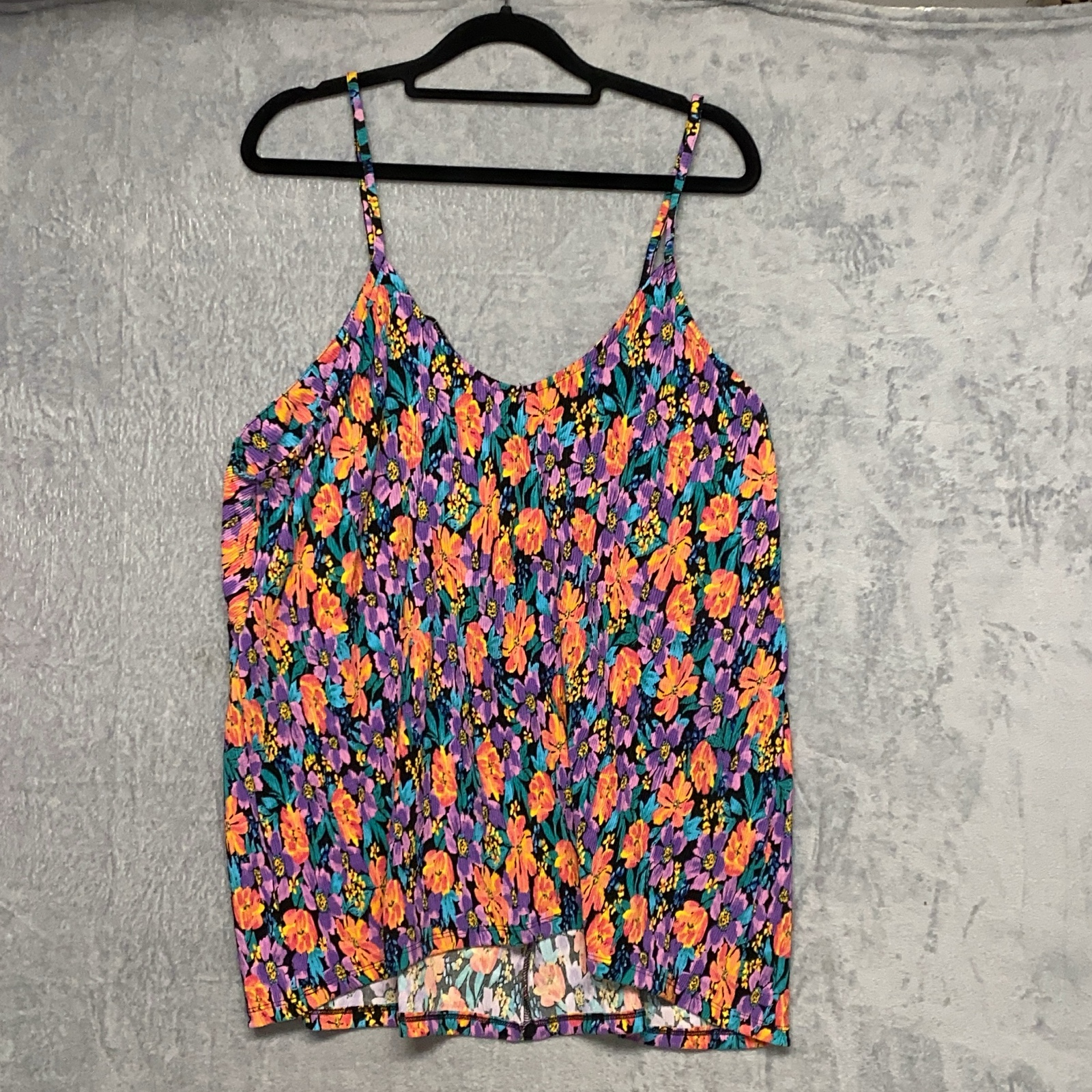 Multi Floral Print Sleeveless Camisole Top UK 14