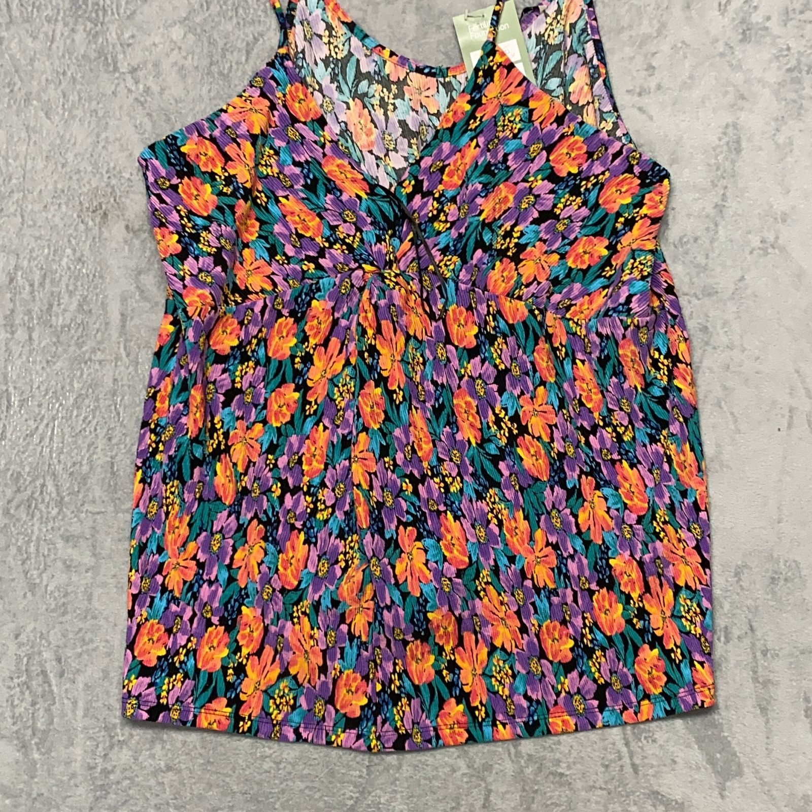 Multi Floral Print Sleeveless Camisole Top UK 14 image 4