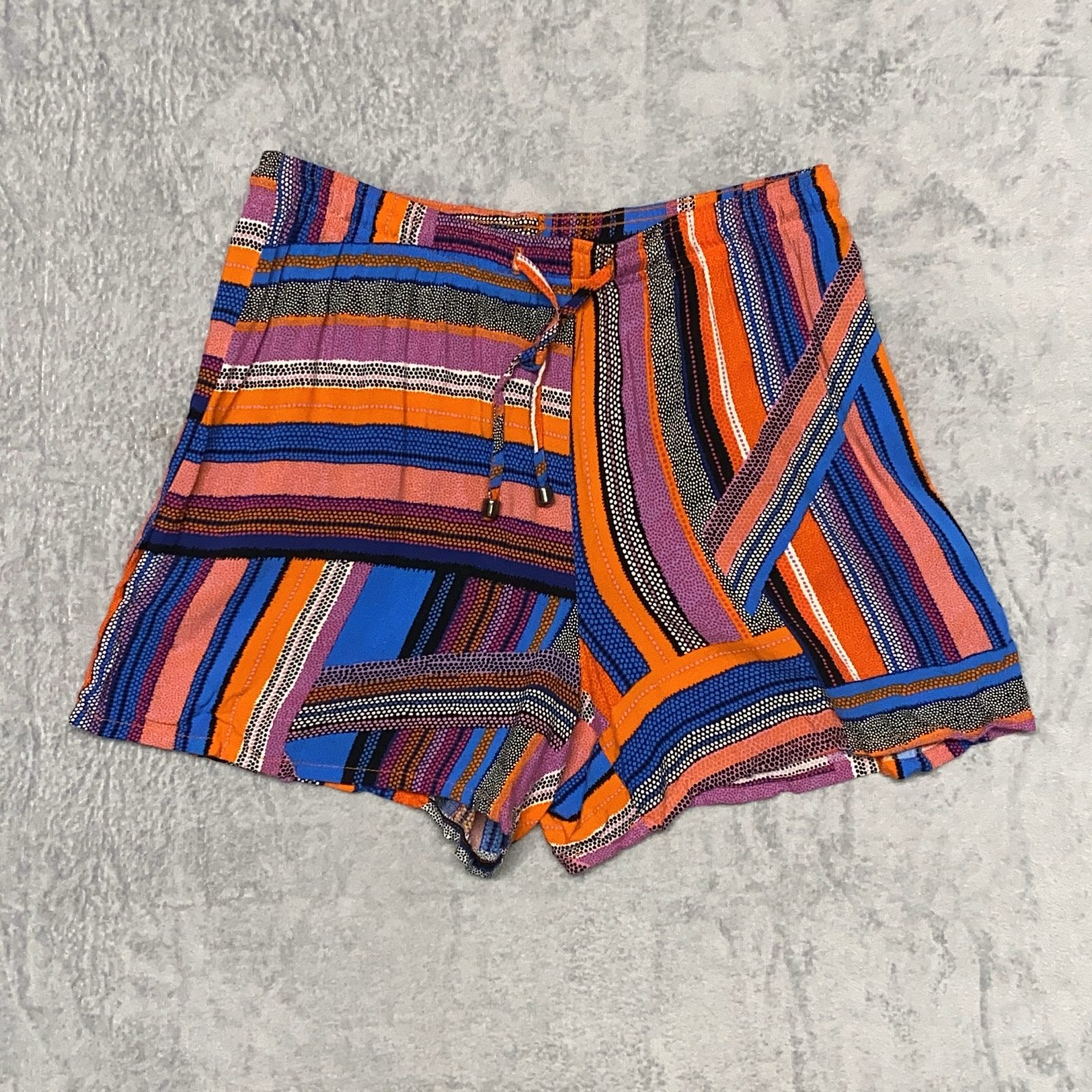 Papaya Colourful Striped Women's Shorts Size 10 Casual Summer