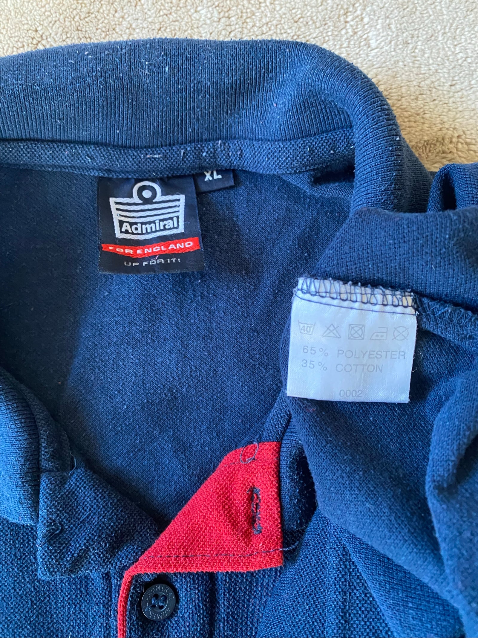 Admiral England Navy Polo Shirt - Size XL image 8
