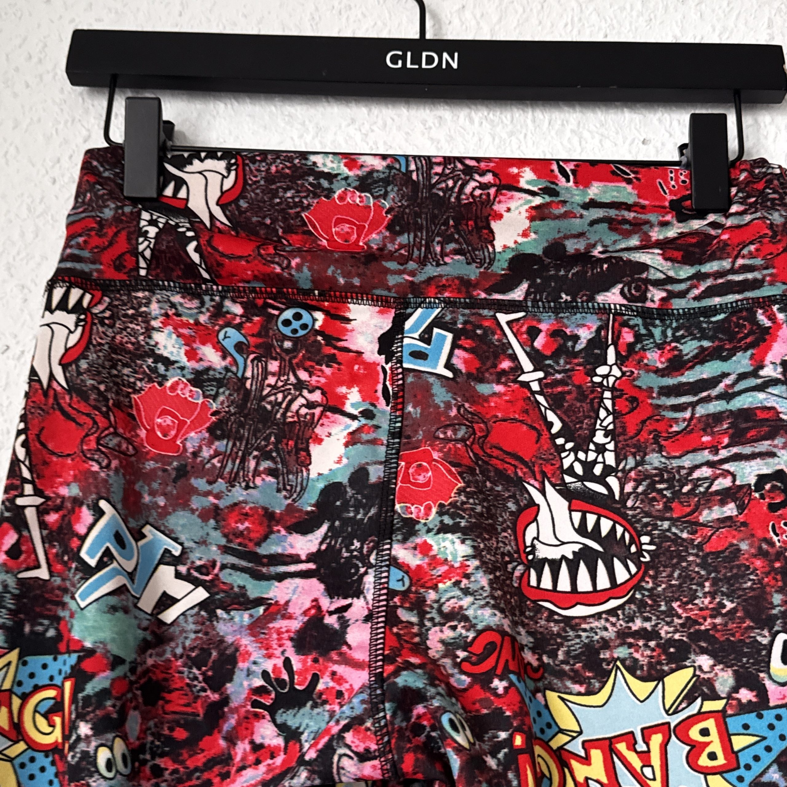 Adidas Multi-Colour Graphic Print Cropped Leggings M 2607 image 10