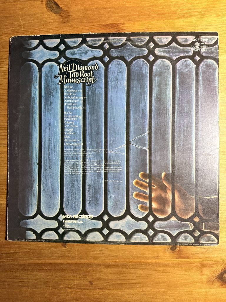 Neil Diamond Tap Root Manuscript Vinyl LP Record MCA Records image 2