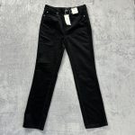 M&S Ladies Black Corduroy Slim Straight Leg Jeans Trousers UK 10 Short