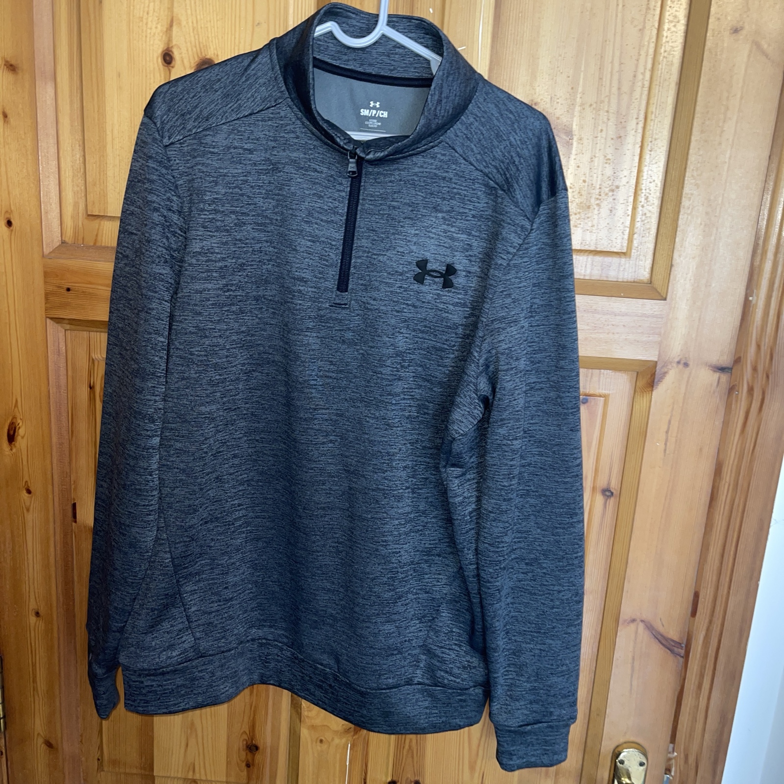 Under Armour Grey Melange 1/4 Zip Sports Sweatshirt Small