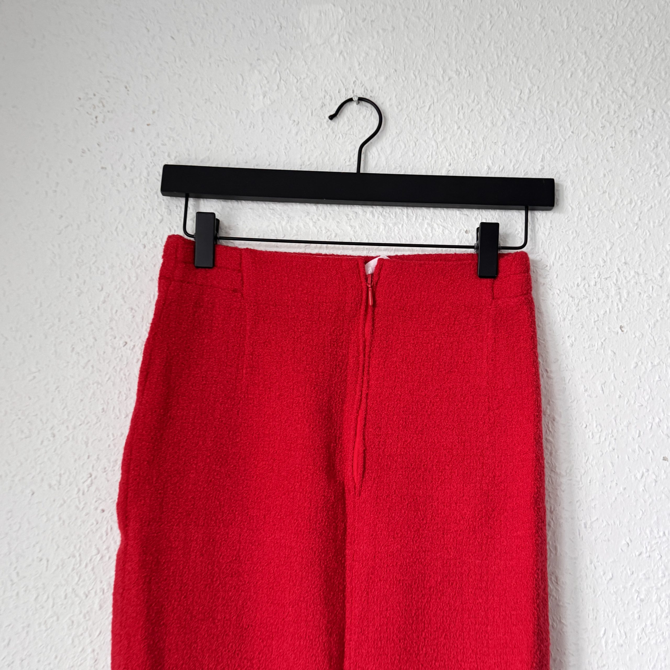 Hans Erras Red Wool Blend Pencil Skirt Lined Size 36 2624 image 2