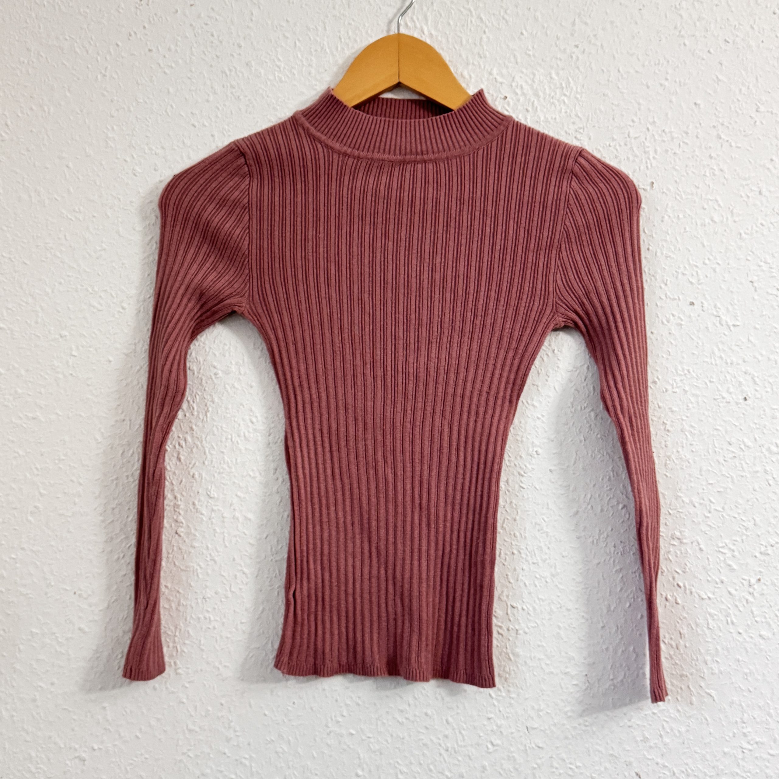 Primark Dusty Pink Ribbed Knit Jumper 2XS 2637
