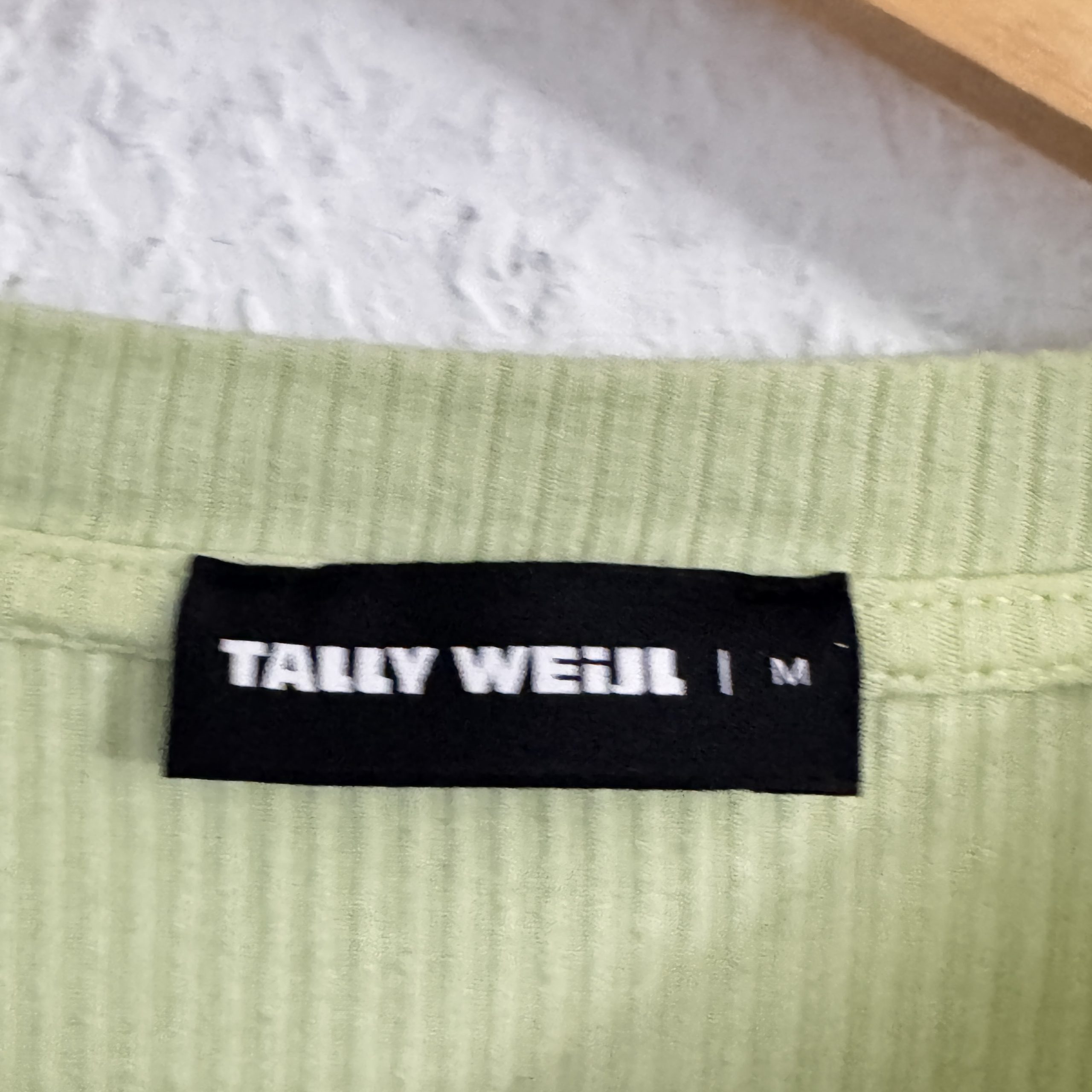 Tally Weijl Light Green Ribbed Twist Front Top M 2638 image 5