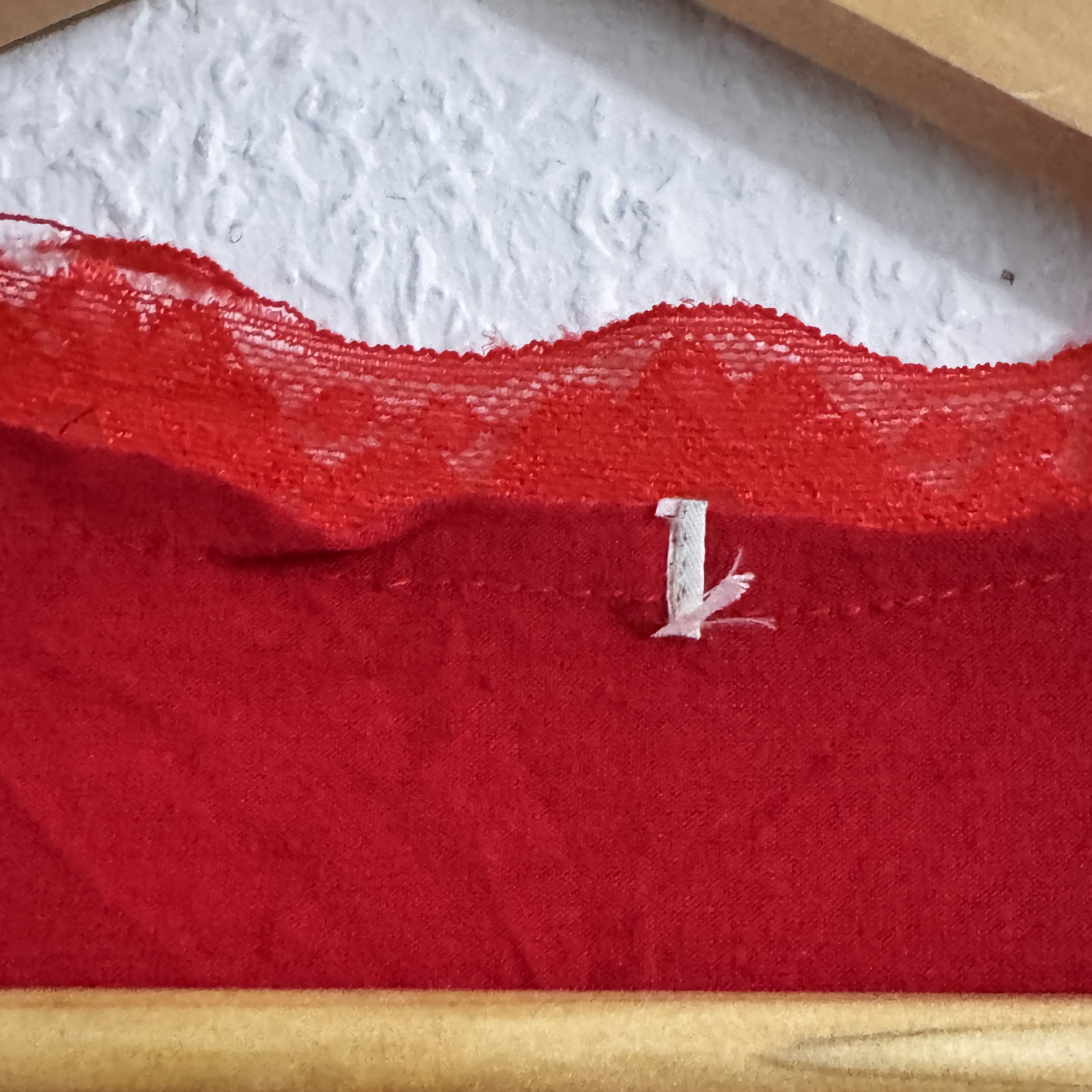 Unbranded Red Lace Trim Long Sleeve Top Size M 2639 image 8
