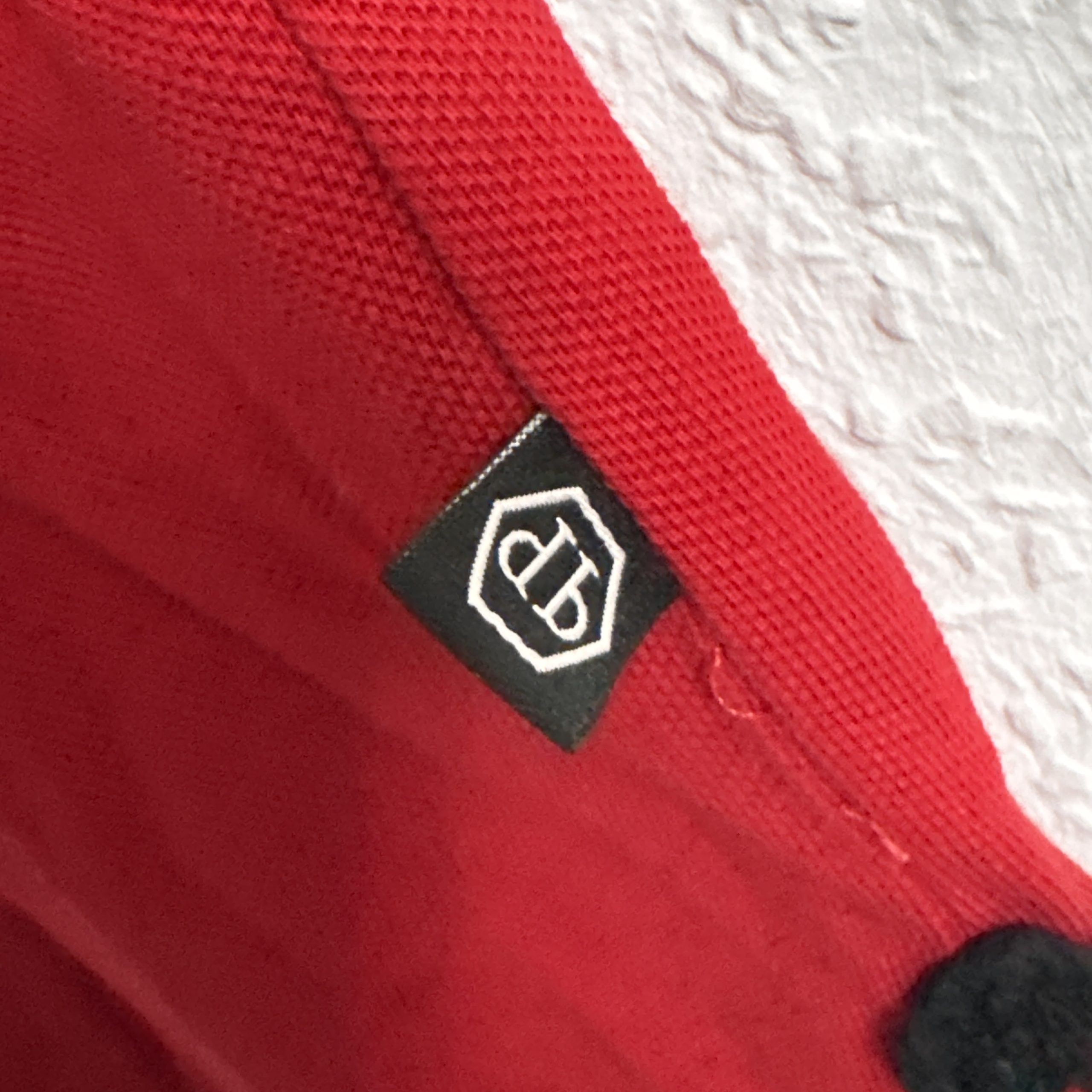 Philipp Plein Red Polo Shirt XL Hex Logo 1978 Cuffs 2643 image 6