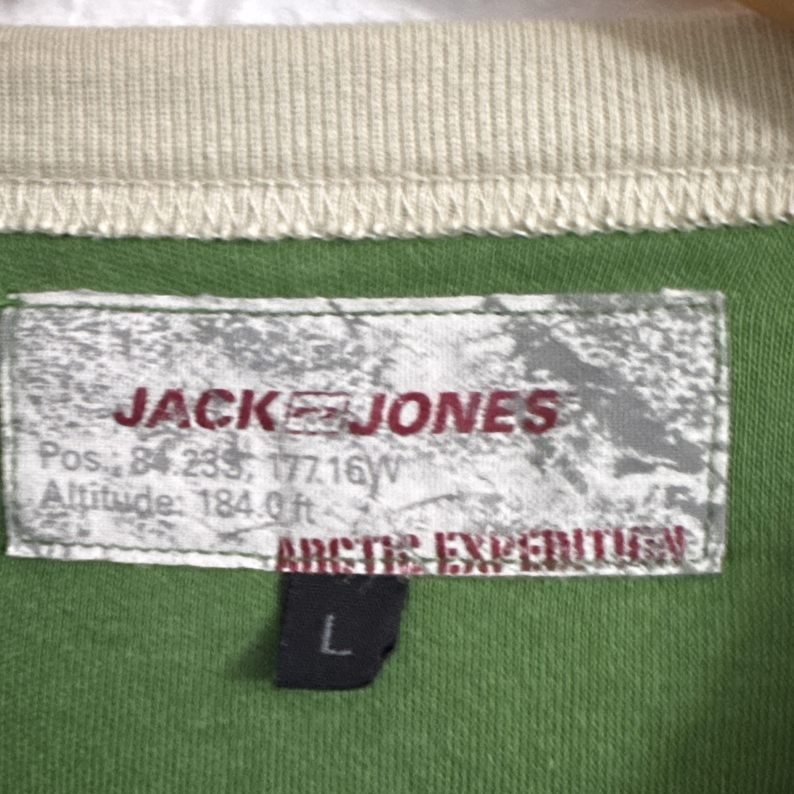 Jack & Jones Green & White Crew Neck T-Shirt Large Cotton 2652 image 5