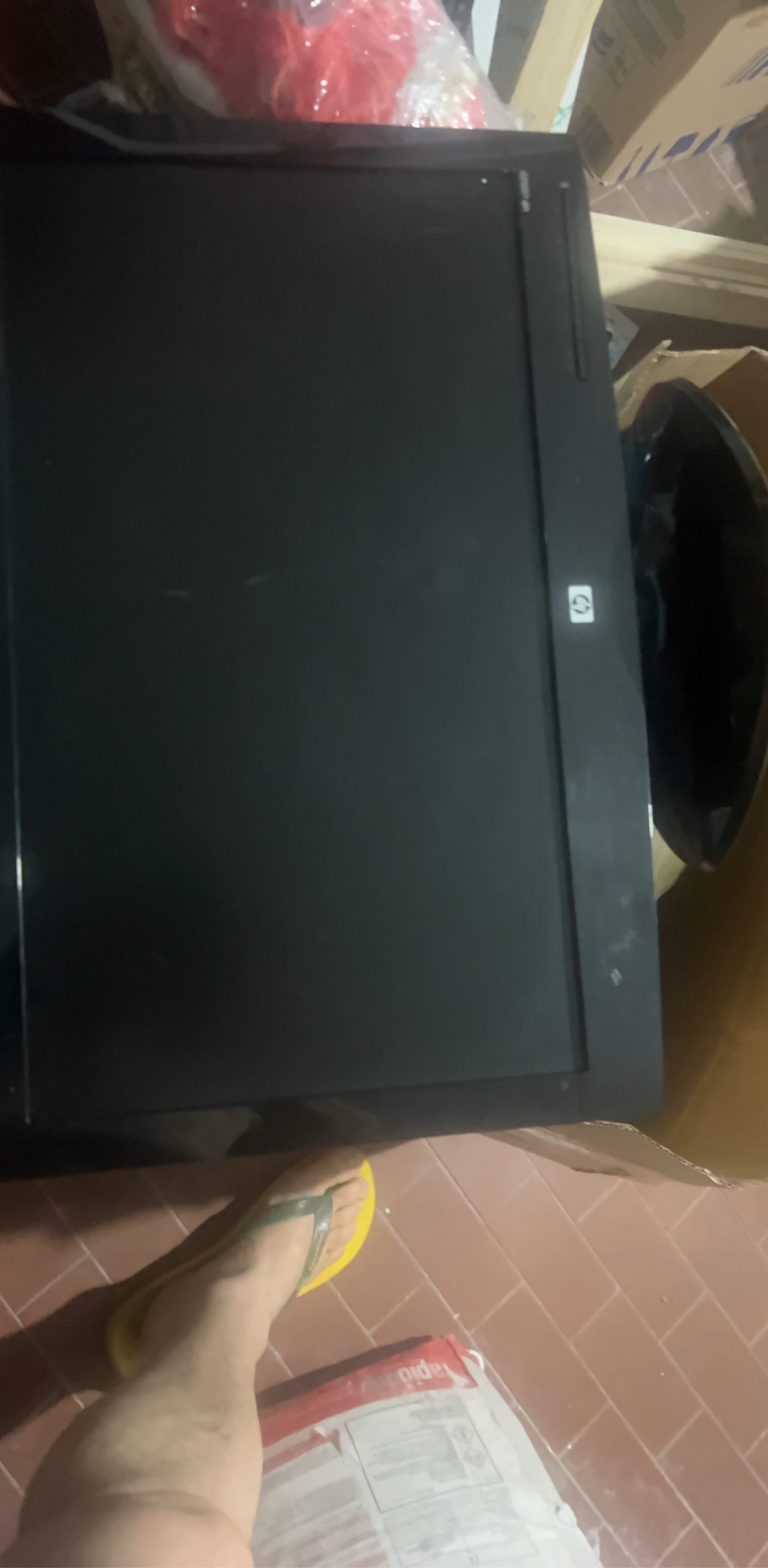 HP Black Computer Monitor with Stand