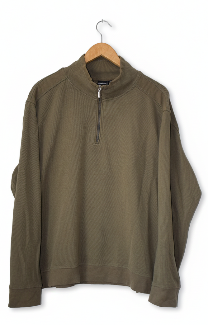 Watsons Olive Green Half Zip Sweater XL 56 1117