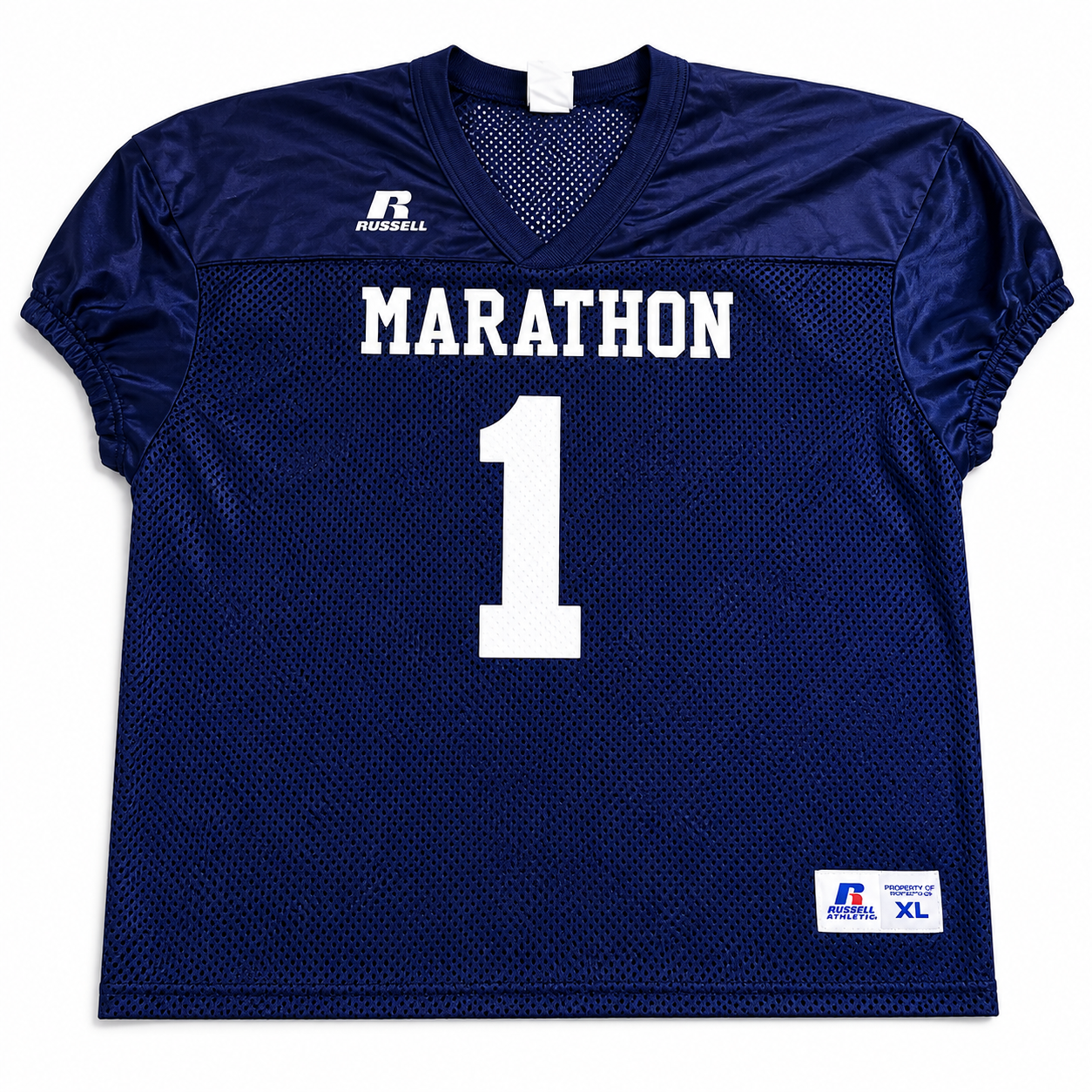 Russell Navy Marathon Football Jersey XL Mesh 2679