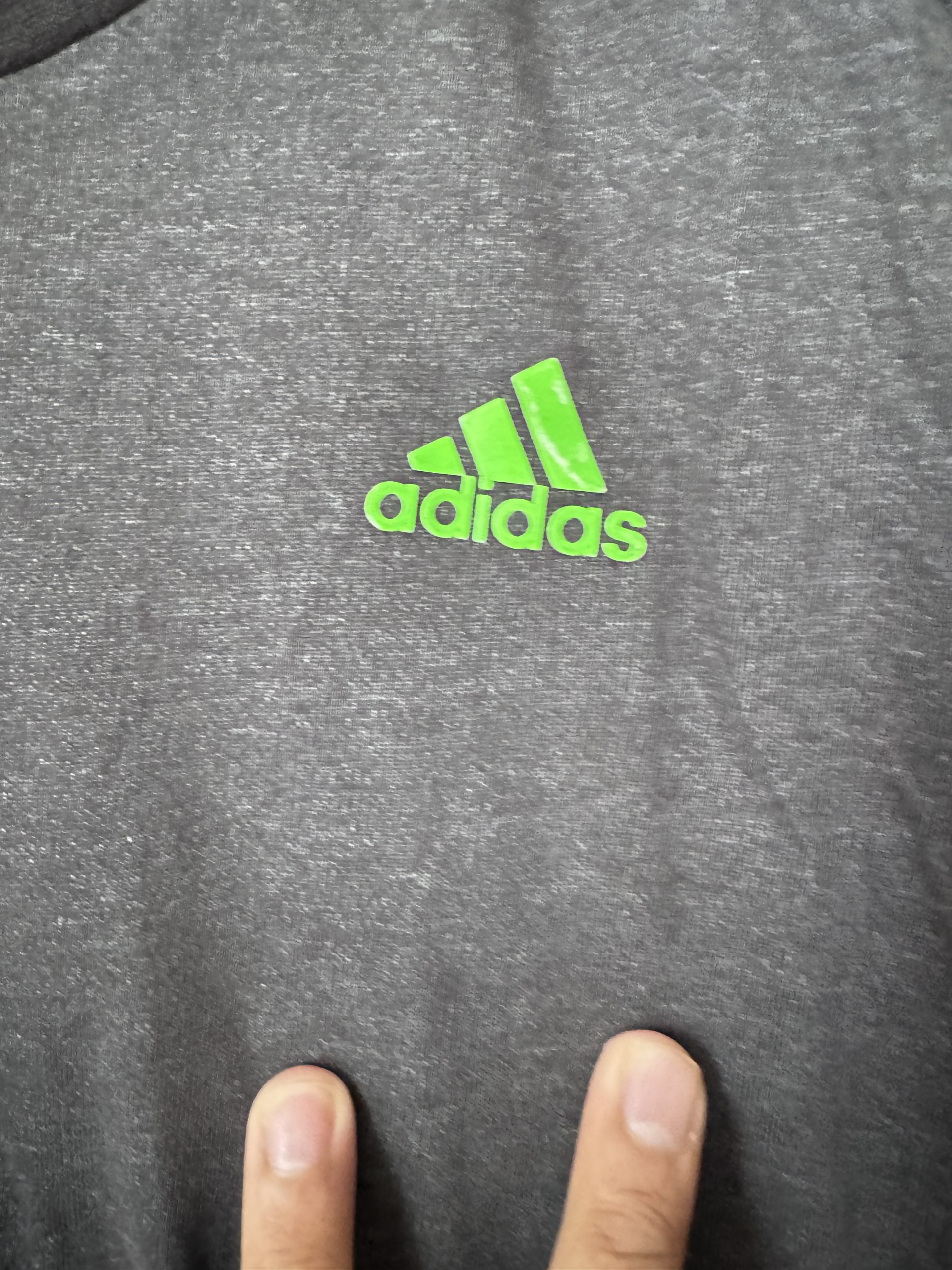 Adidas Grey & Black T-Shirt Medium Logo Sport 729 image 3