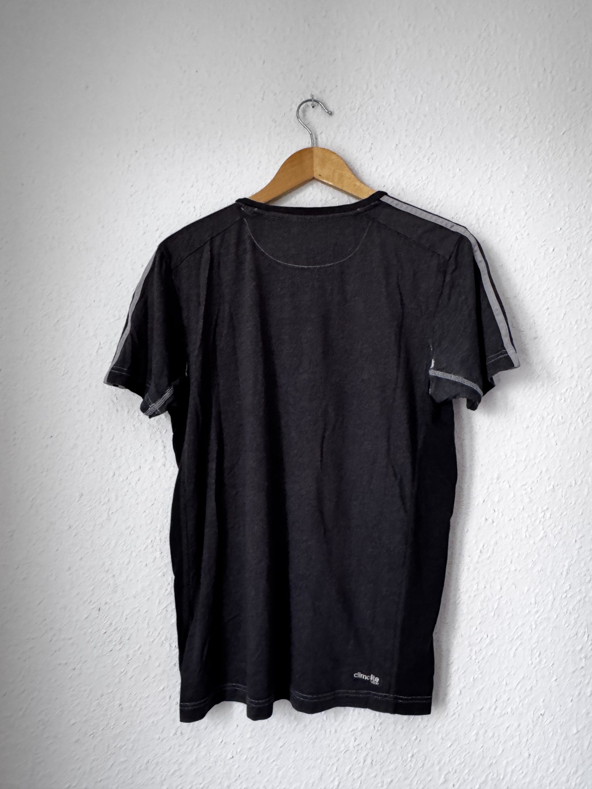 Adidas Grey & Black T-Shirt Medium Logo Sport 729 image 8