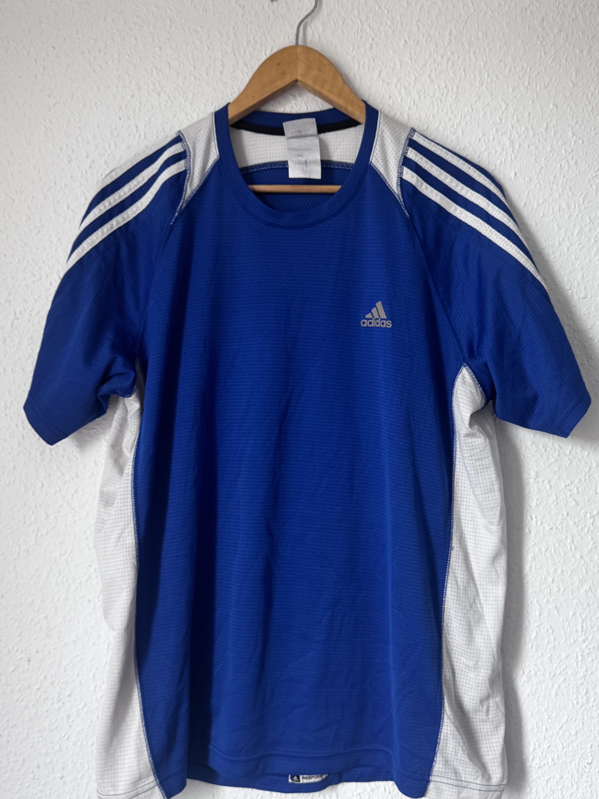 Adidas Blue & White Sports Jersey Size L 798 image 2