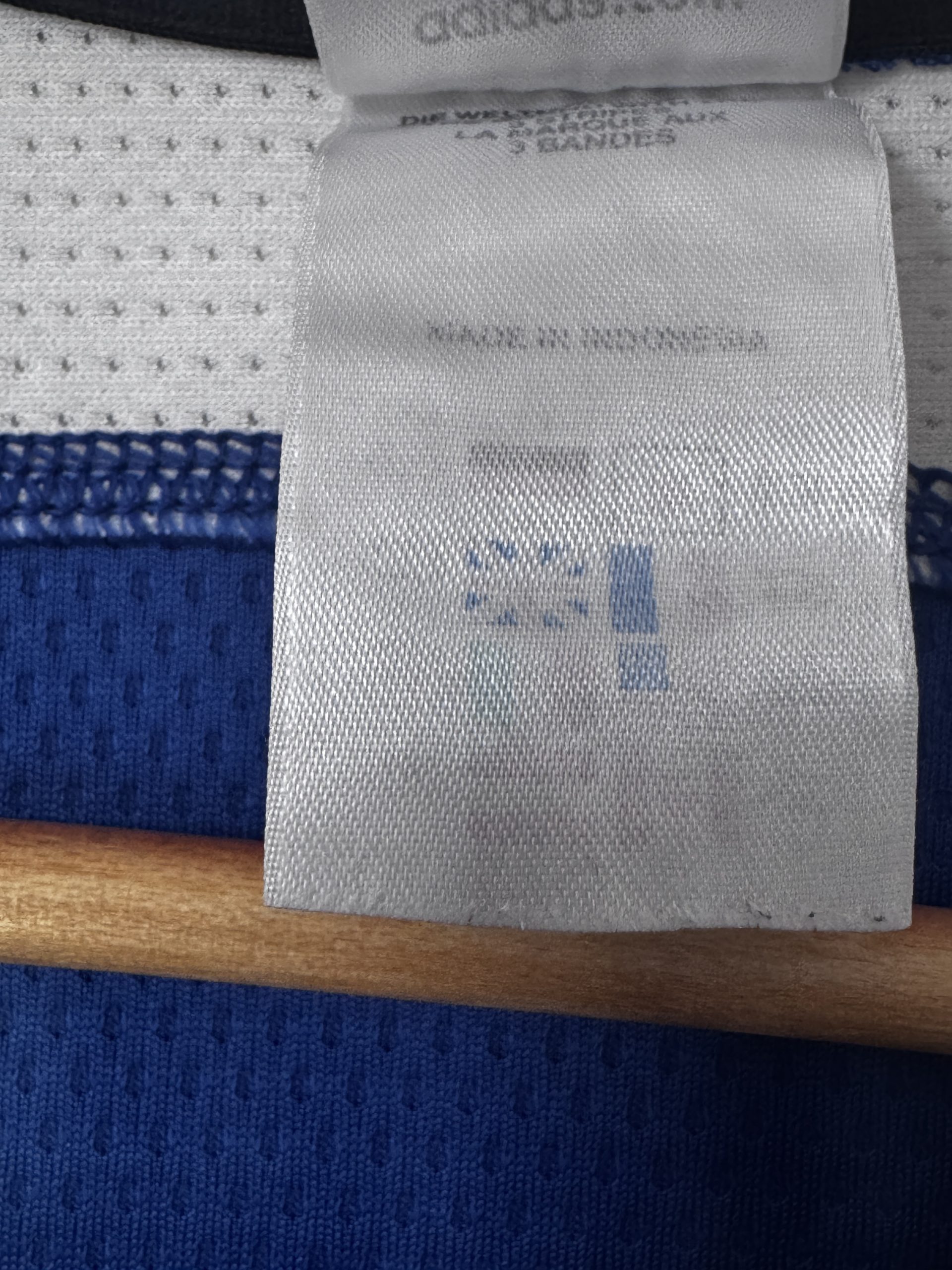 Adidas Blue & White Sports Jersey Size L 798 image 5