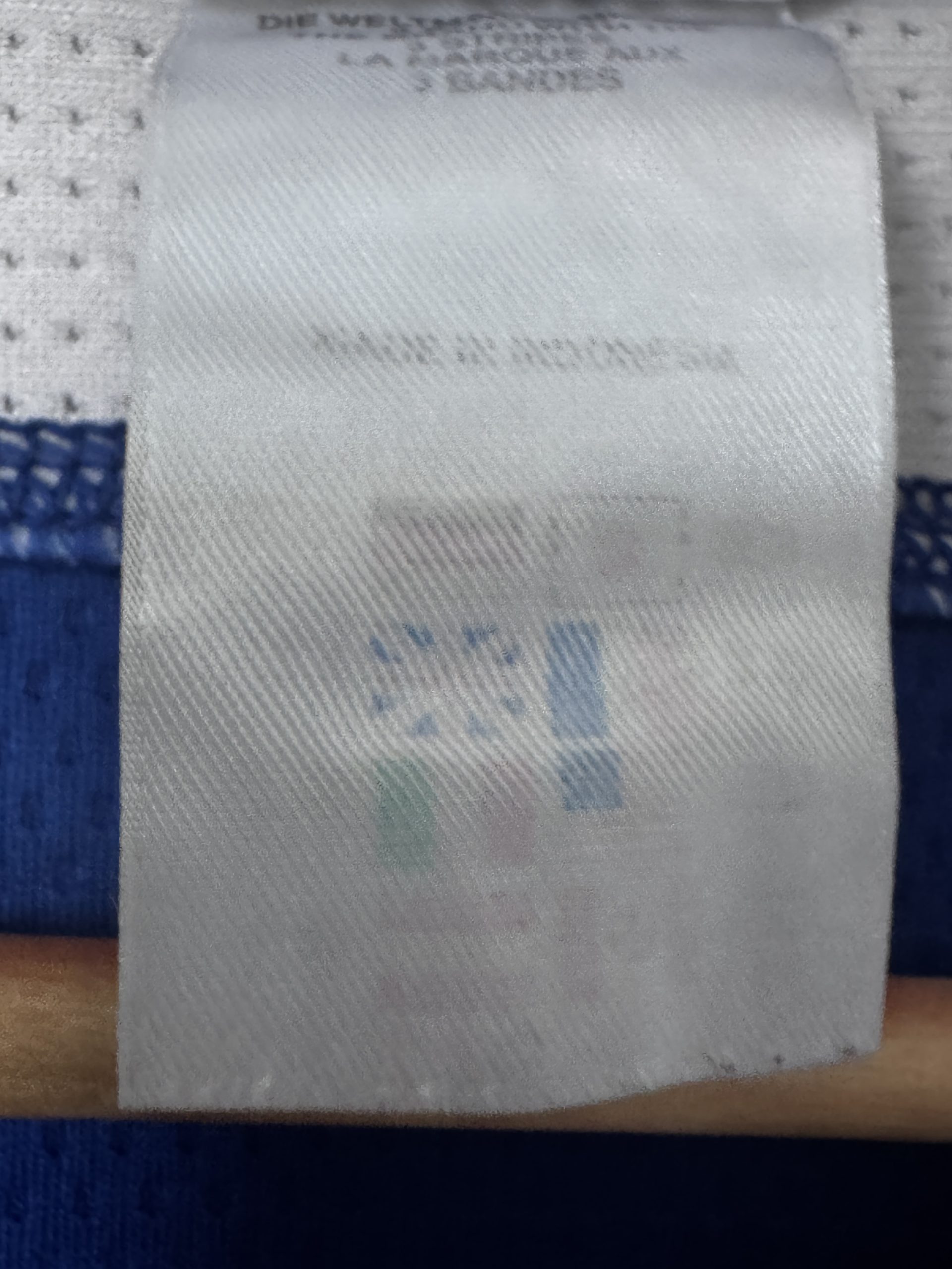 Adidas Blue & White Sports Jersey Size L 798 image 6