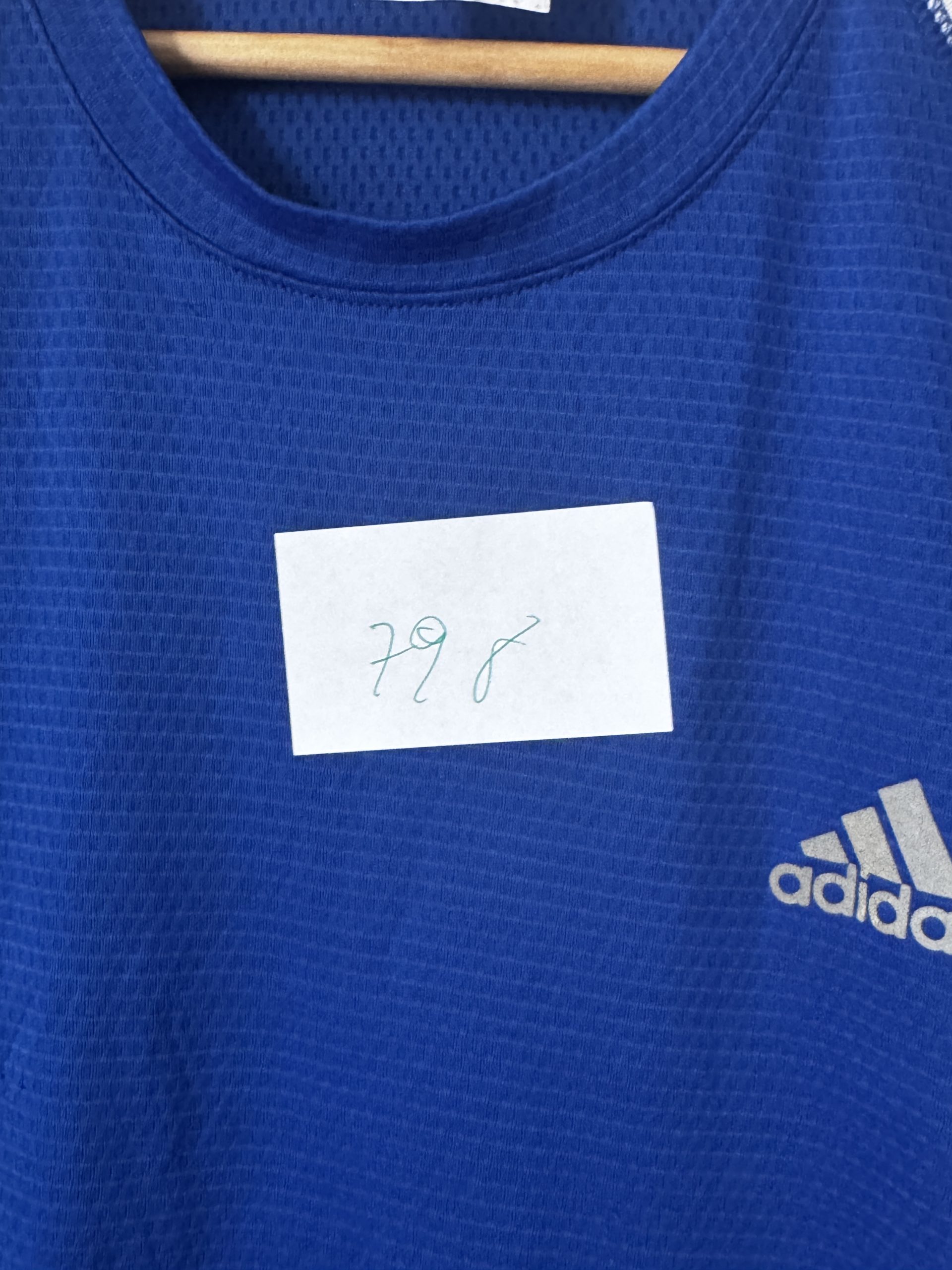 Adidas Blue & White Sports Jersey Size L 798 image 8