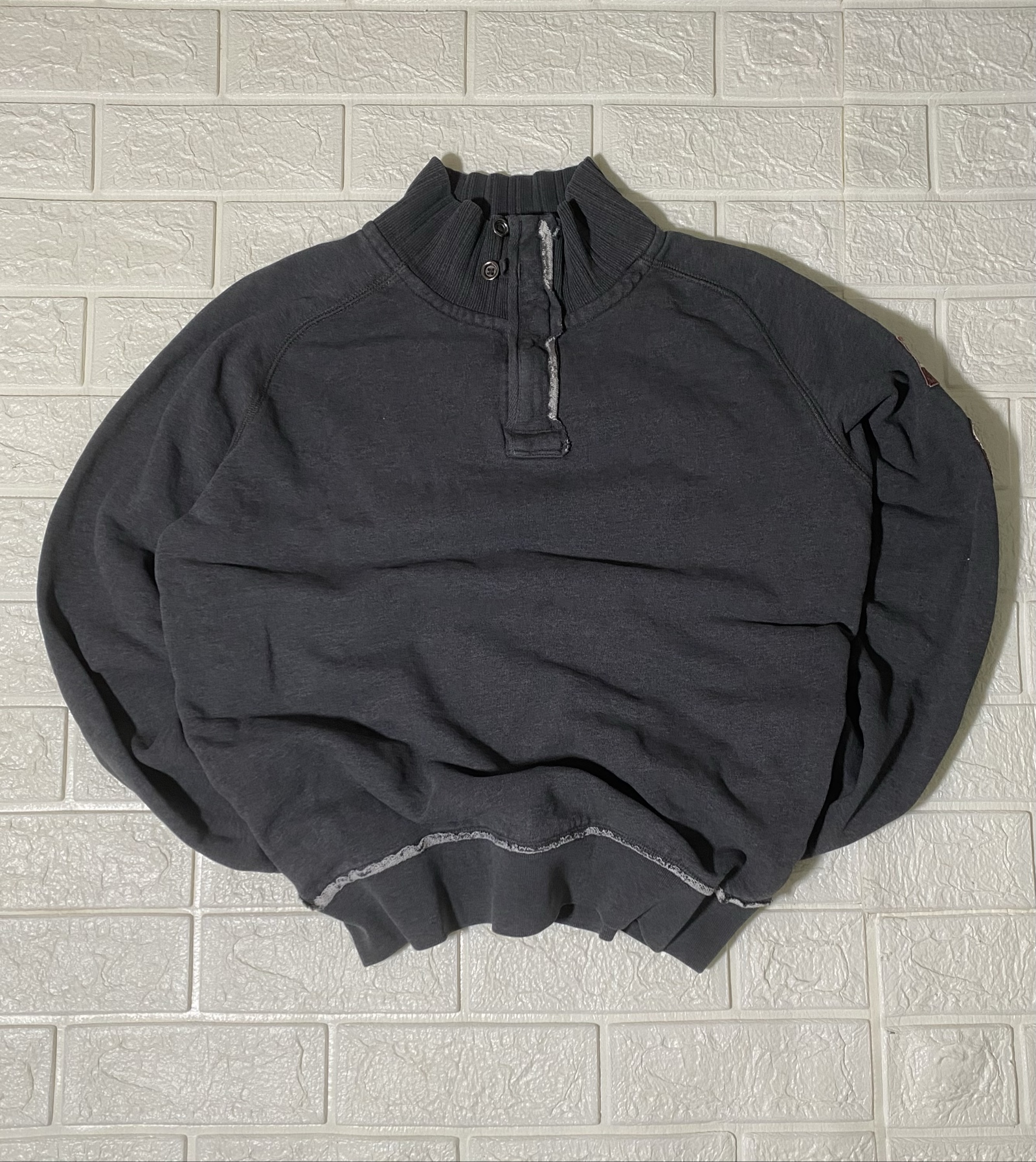 Felpa Napapijri Charcoal Grey Half-Zip Sweatshirt