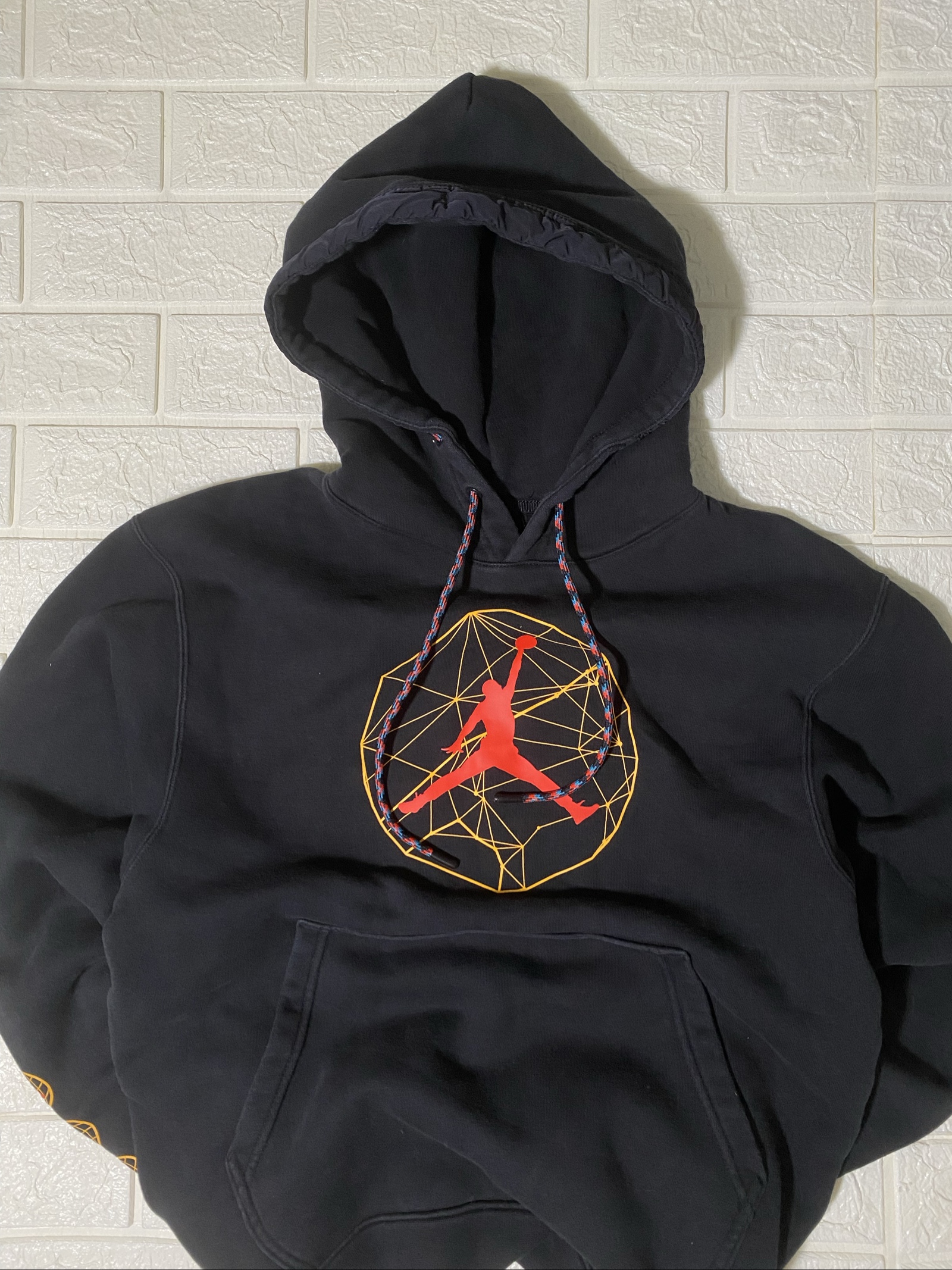 Felpa Jordan Black & Red Air Jumpman Hoodie Small Graphic Print image 2