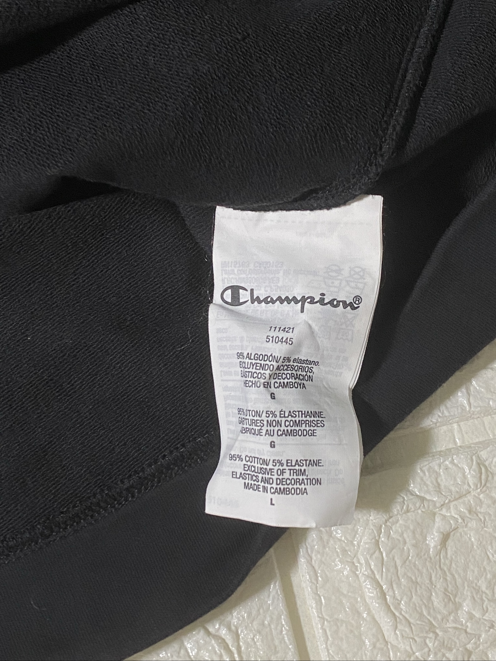 Felpa Champion Black with Logo Tape Sleeves image 6