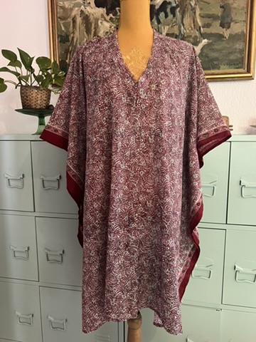 100% Silk Kaftan Tunic Boho Excellent Condition